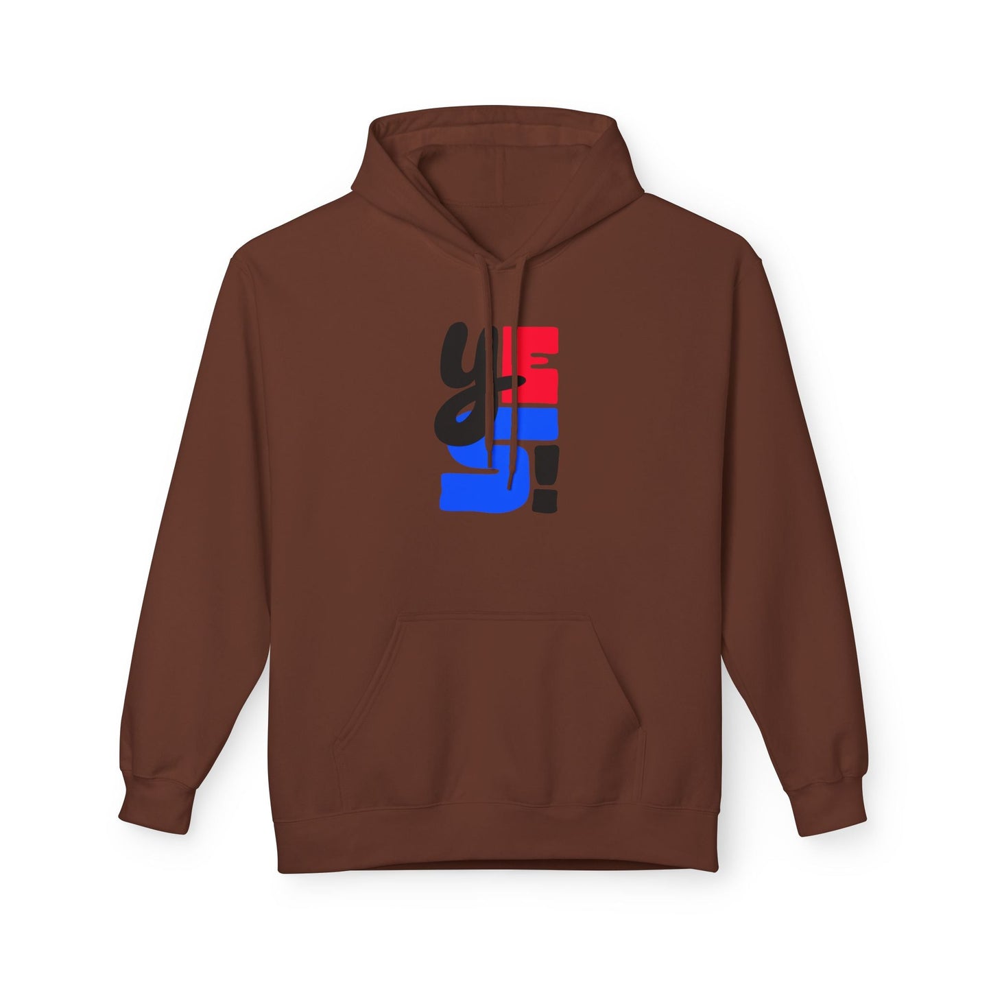 Fleece Hoodie with Bold Graphic Design, Comfortable Casual Wear for Everyday, Perfect for Holidays, Gifts for Friends, Layering Piece - Maklenn