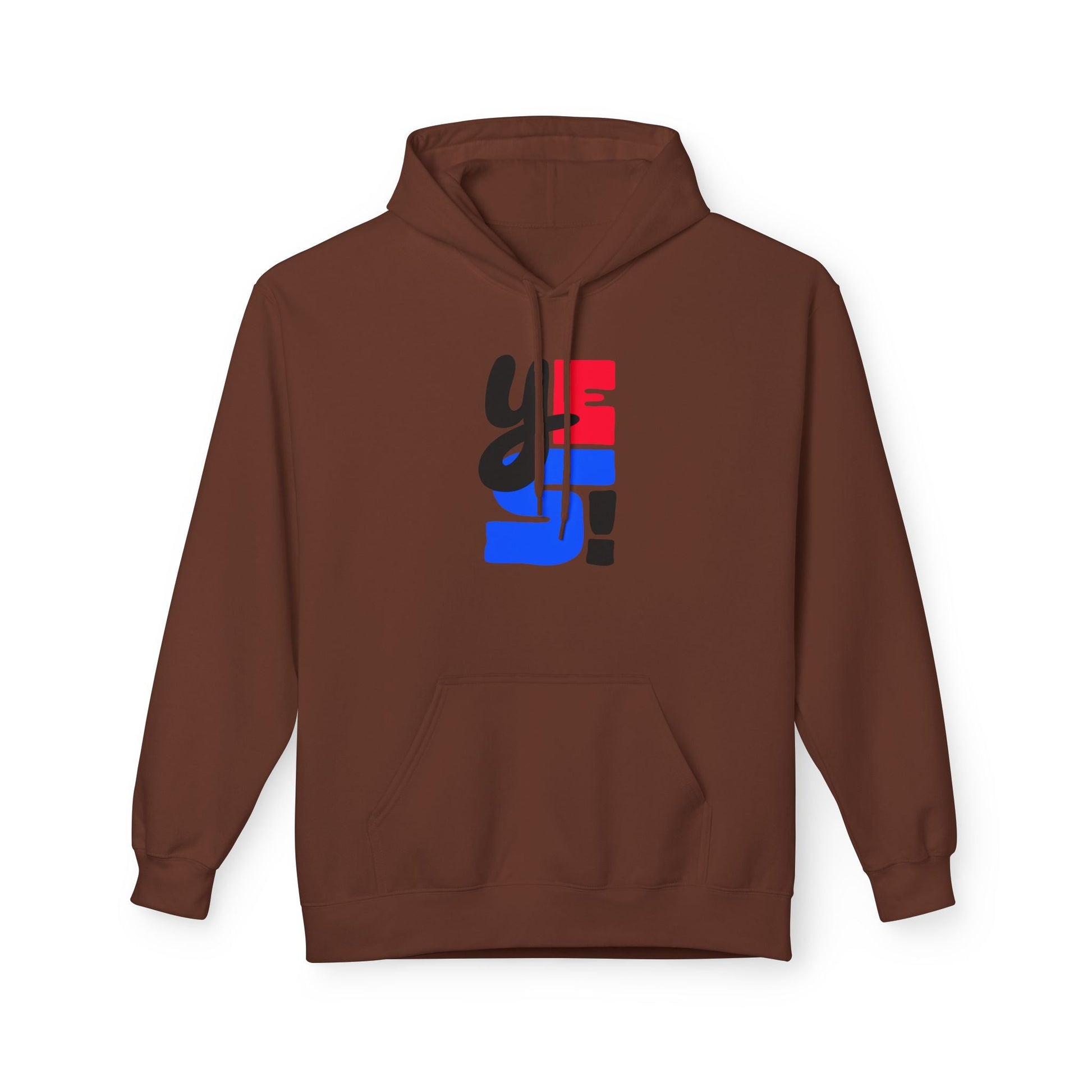 Fleece Hoodie with Bold Graphic Design, Comfortable Casual Wear for Everyday, Perfect for Holidays, Gifts for Friends, Layering Piece - Maklenn