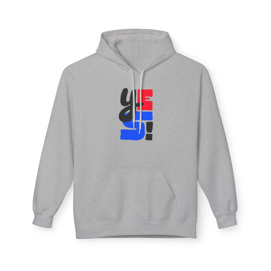 Fleece Hoodie with Bold Graphic Design, Comfortable Casual Wear for Everyday, Perfect for Holidays, Gifts for Friends, Layering Piece - Maklenn