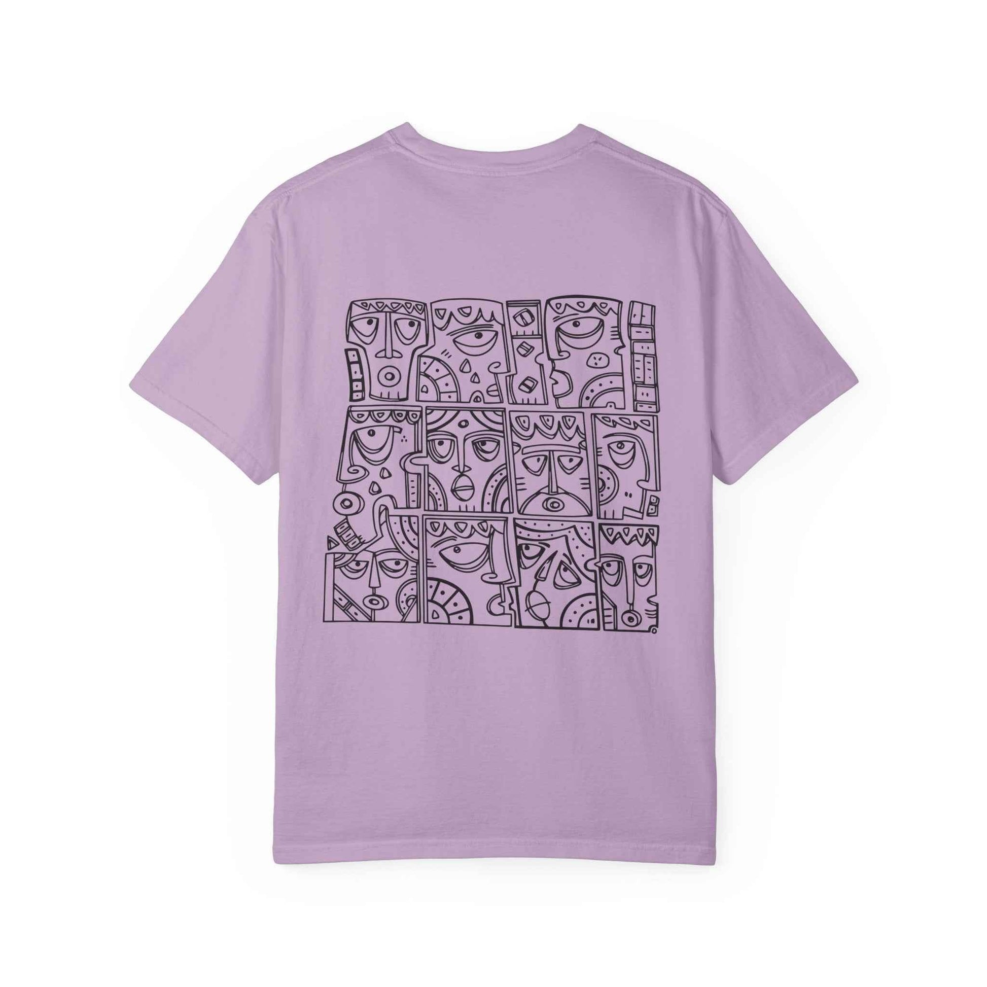 Artistic Garment-Dyed T-Shirt - Unique Casual Wear for Art Lovers, Perfect Everyday Comfort Gift - Maklenn