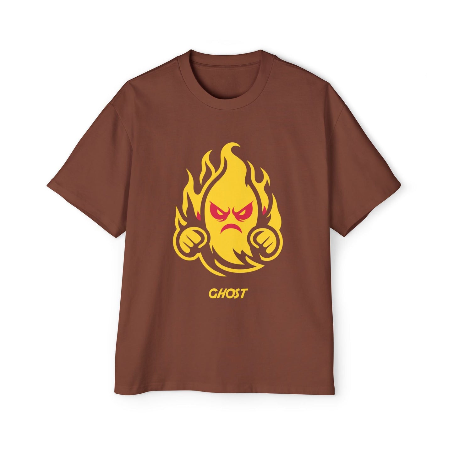 Men's Oversized Graphic Tee, Fun Flame Design, Casual Wear, Streetwear, Unique Gift, Cool Men's Apparel Printify