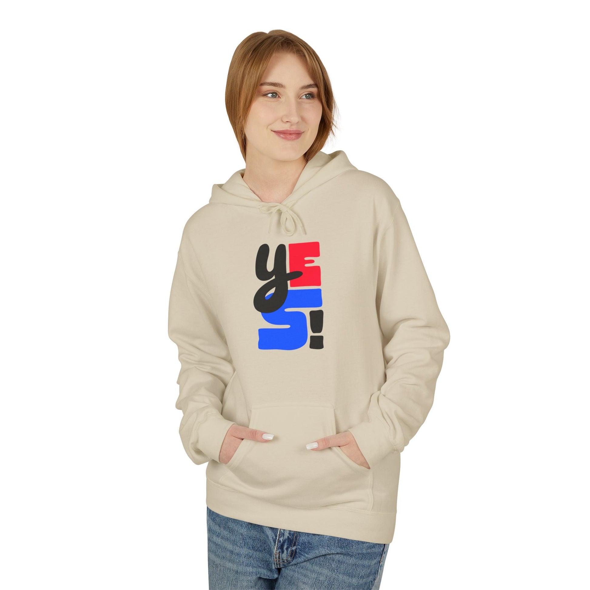 Fleece Hoodie with Bold Graphic Design, Comfortable Casual Wear for Everyday, Perfect for Holidays, Gifts for Friends, Layering Piece - Maklenn