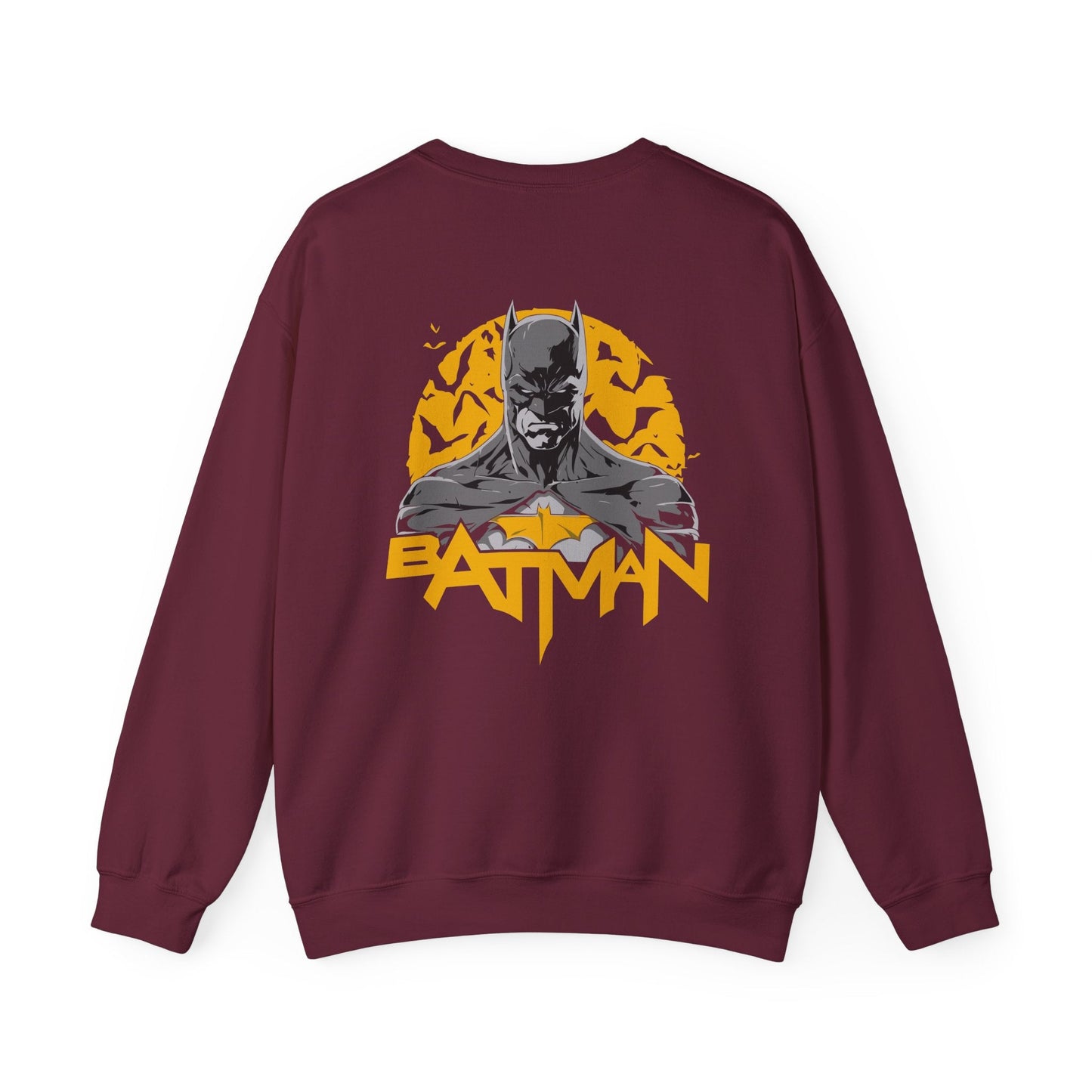 Batman Graphic Unisex Sweatshirt, Cozy Bat Symbol Sweater for Fans, Gift for Comics Lovers, Casual Wear, Birthday Gift, Halloween Apparel - Maklenn