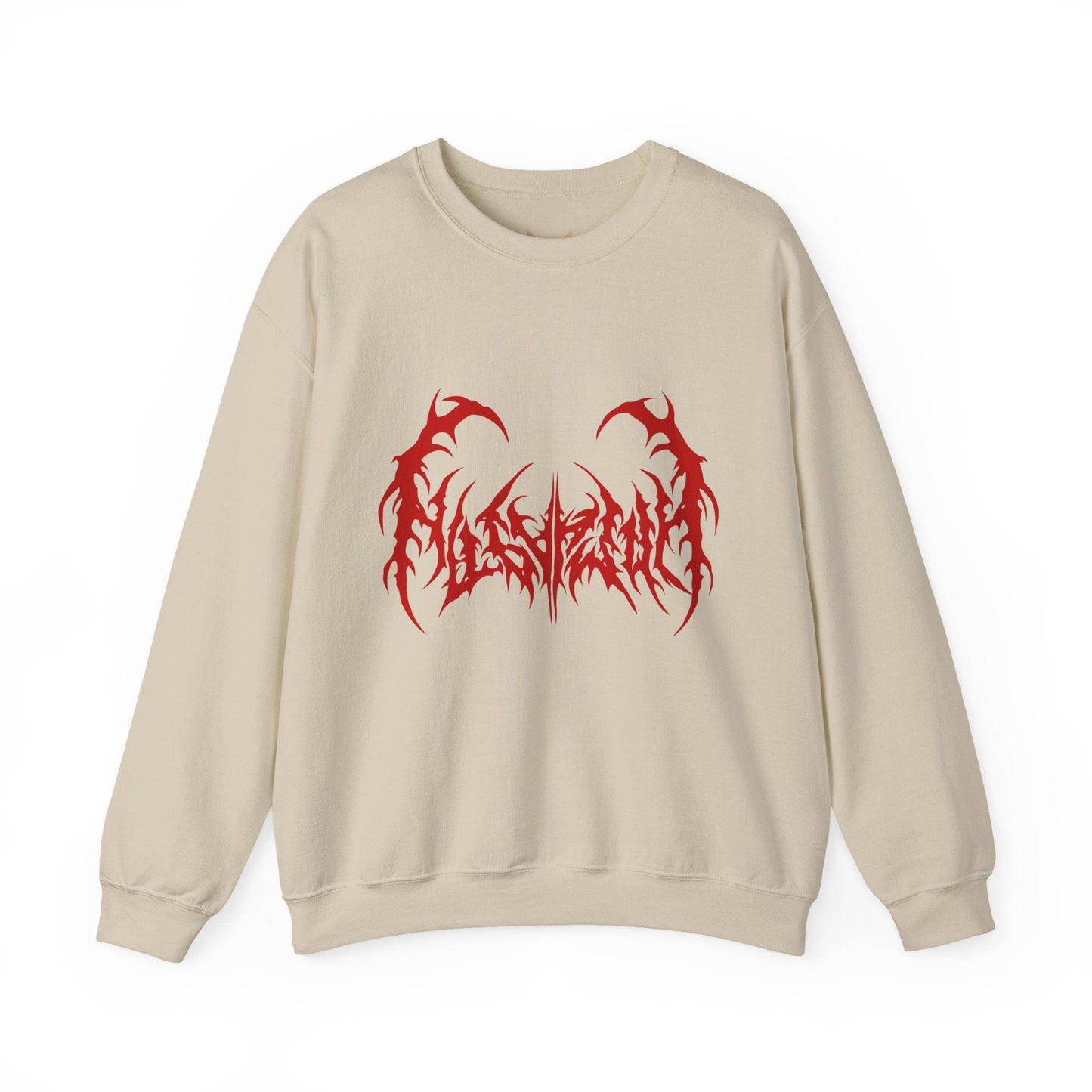 Gothic Graphic Sweatshirt, Trendy Unisex Crewneck, Perfect for Concerts, Casual Outings, Gift for Music Lovers, Halloween Apparel - Maklenn