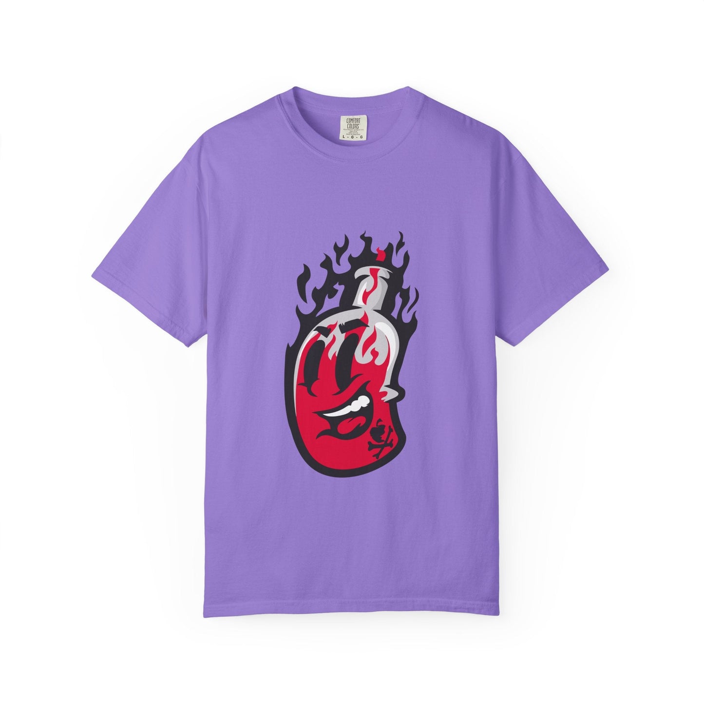 Flame Graphic T-shirt for Unisex, Casual Summer Wear, Gift for Music Lovers, Vibrant Artwork Tee, Trendy Fashion Top Printify