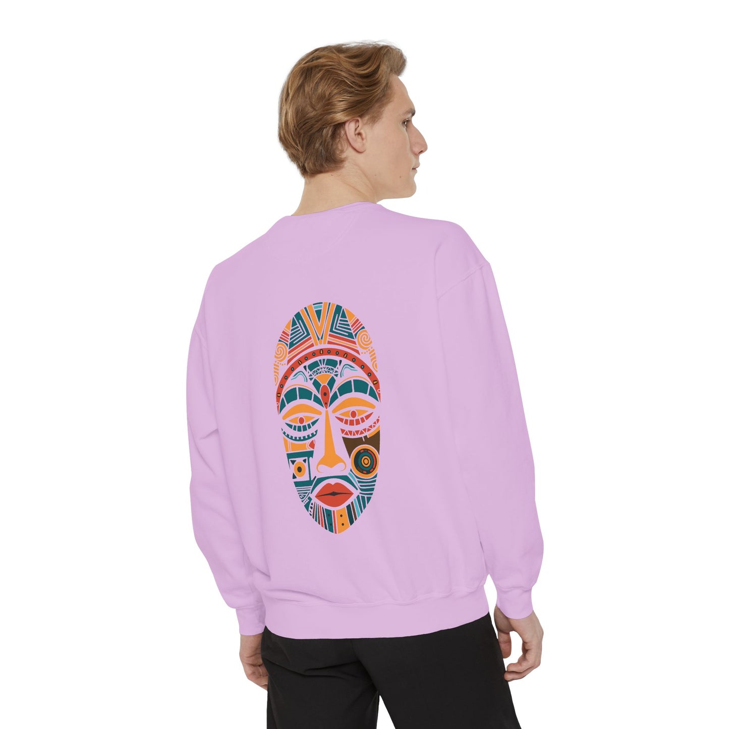 Artistic Unisex Sweatshirt - Colorful Face Design, Cozy Casual Wear, Perfect for Gifts, Fall Fashion, Unique Style Printify