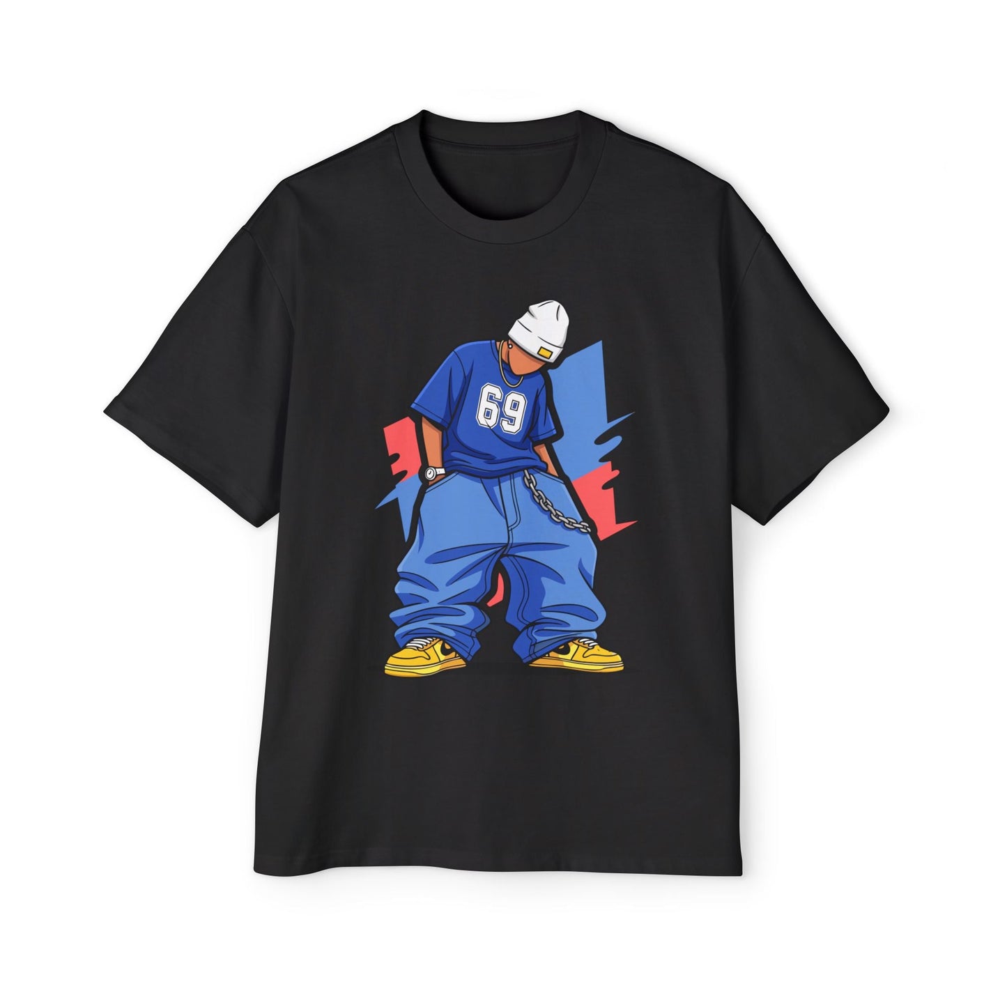 Stylish Urban Graphic Tee for Men | Casual Streetwear, Oversized T-Shirt, Hip Hop Fashion, Everyday Wear, Gift for Trendsetters - Maklenn
