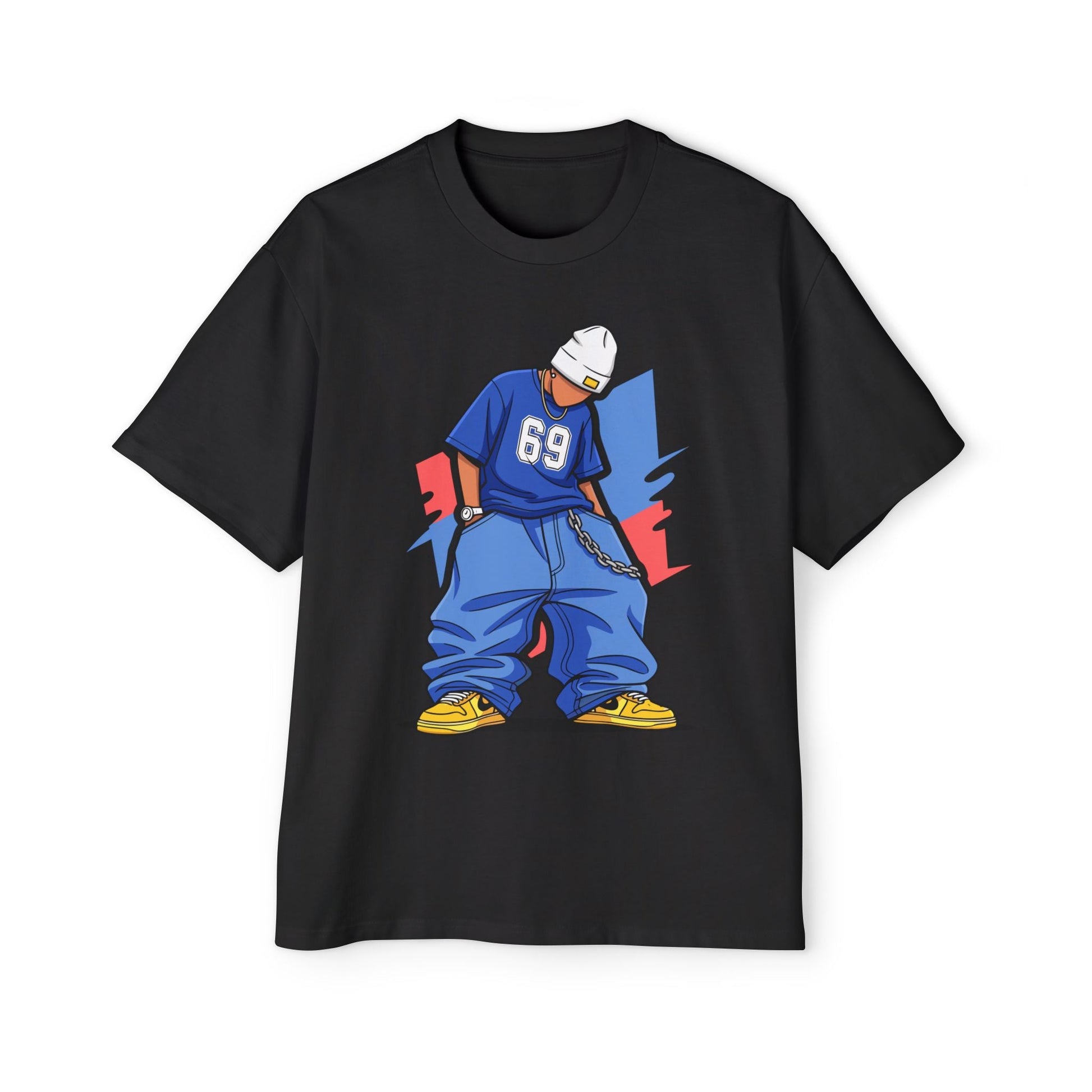 Stylish Urban Graphic Tee for Men | Casual Streetwear, Oversized T-Shirt, Hip Hop Fashion, Everyday Wear, Gift for Trendsetters - Maklenn