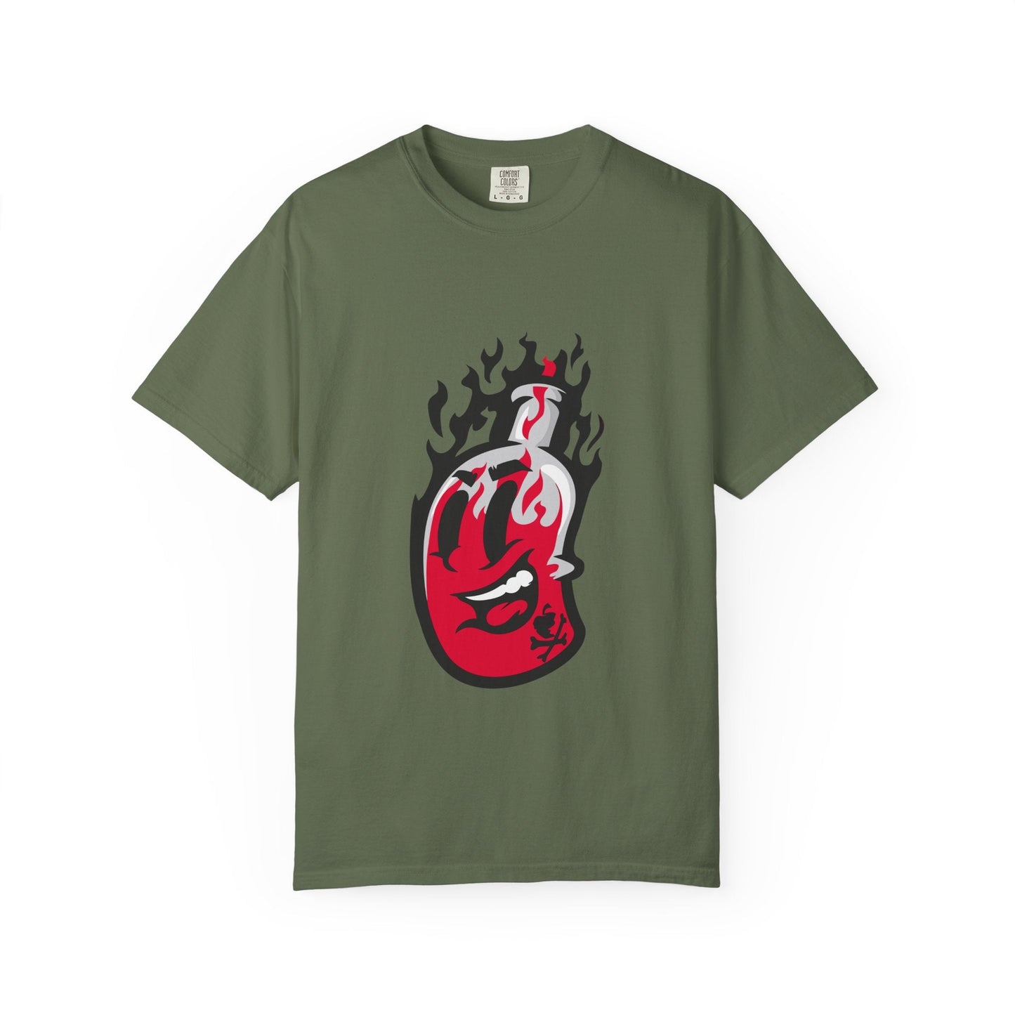 Flame Graphic T-shirt for Unisex, Casual Summer Wear, Gift for Music Lovers, Vibrant Artwork Tee, Trendy Fashion Top Printify