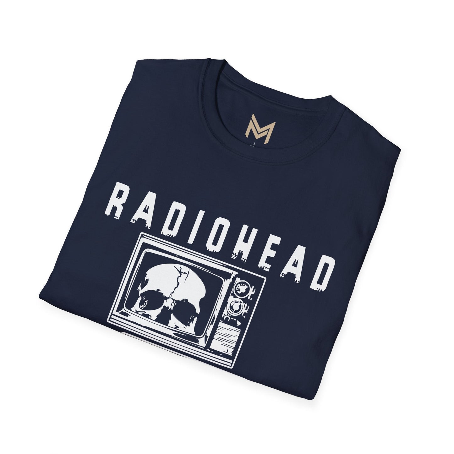Radiohead Vintage Skull Graphic Tee | Unisex Softstyle T-Shirt, Band Merchandise, Music Lover Gift, Casual Wear, Festival Attire - Maklenn
