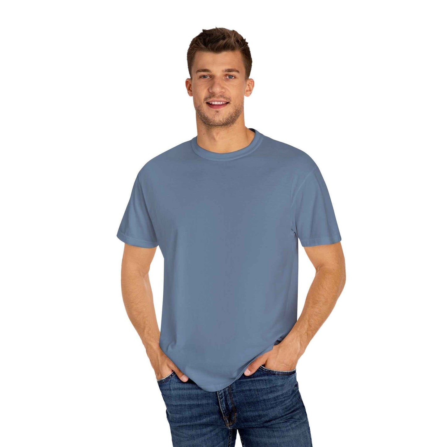 Funny Unisex Garment-Dyed T-shirt, Casual Humor Tee, Stop Thinking Start Drinking Shirt, Gift for Friends, Party Wear, Graphic Tee