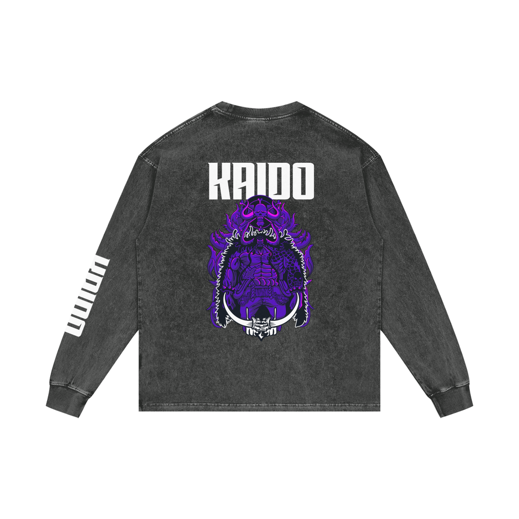 Kiado | One Piece | Acid Wash Oversize Long Sleeve T-Shirt ODMPOD