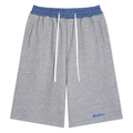 Unisex Plaid Waistband Shorts