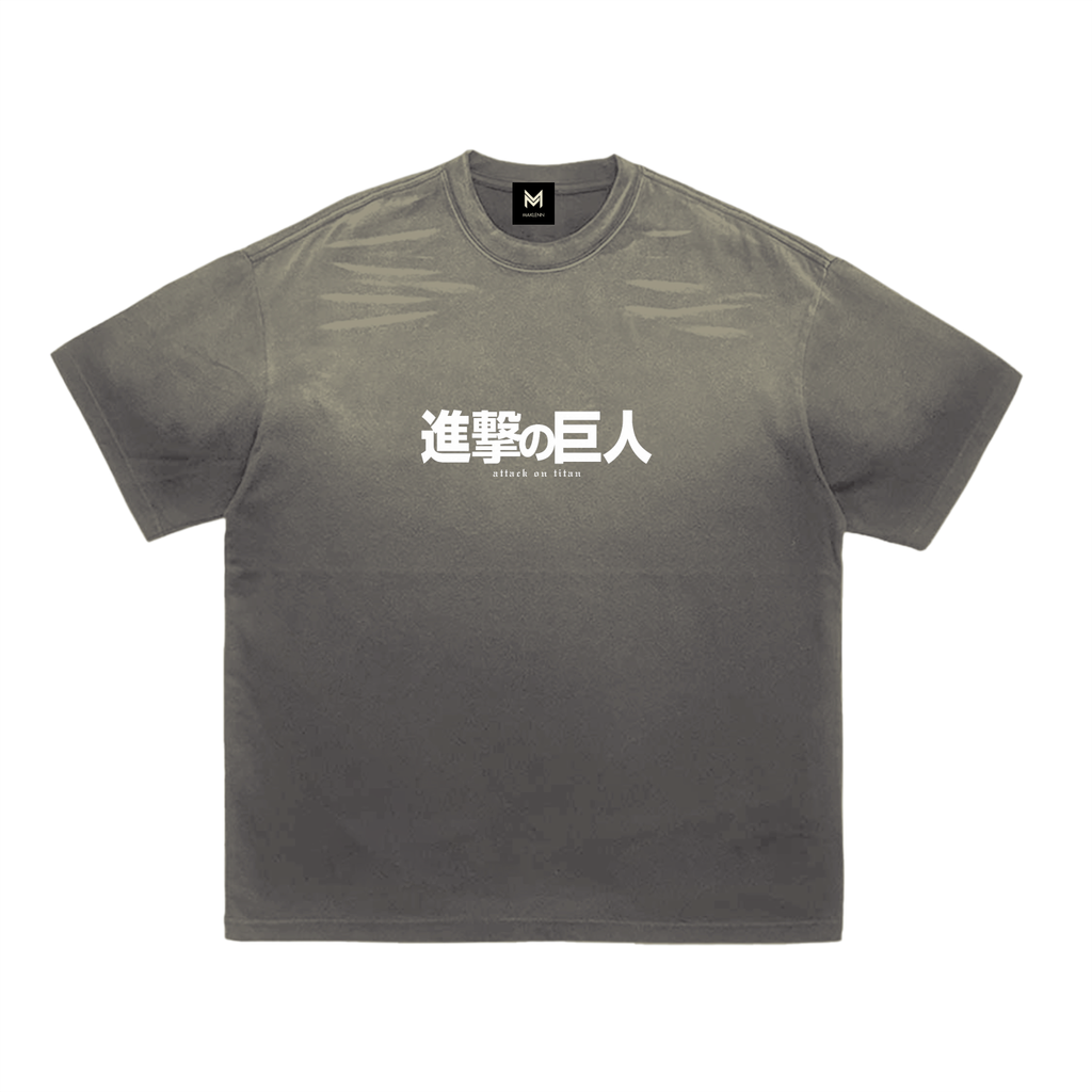 Levi Ackerman | Attack On Titan | Tiger Stripe Gradient Washed T-Shirt ODMPOD