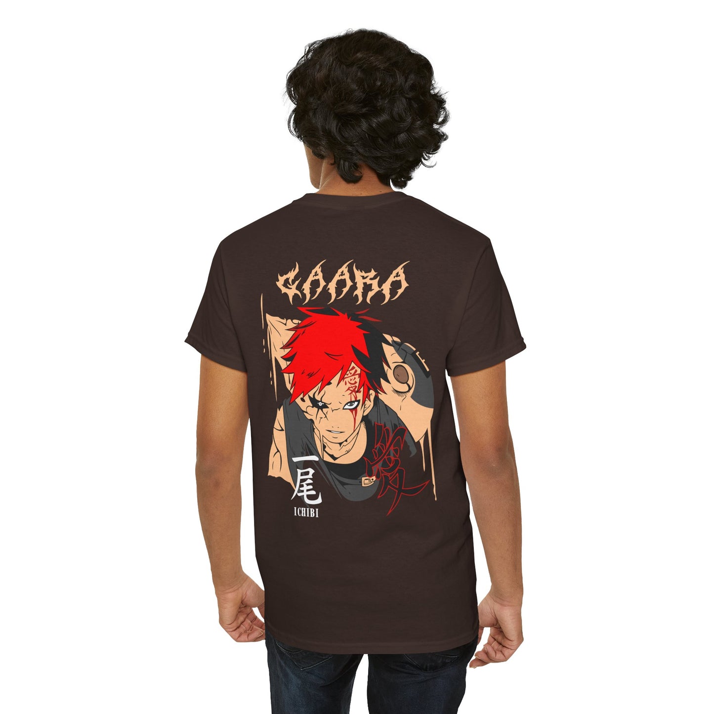 Gaara Graphic Tee — Anime Character Back Print T-Shirt