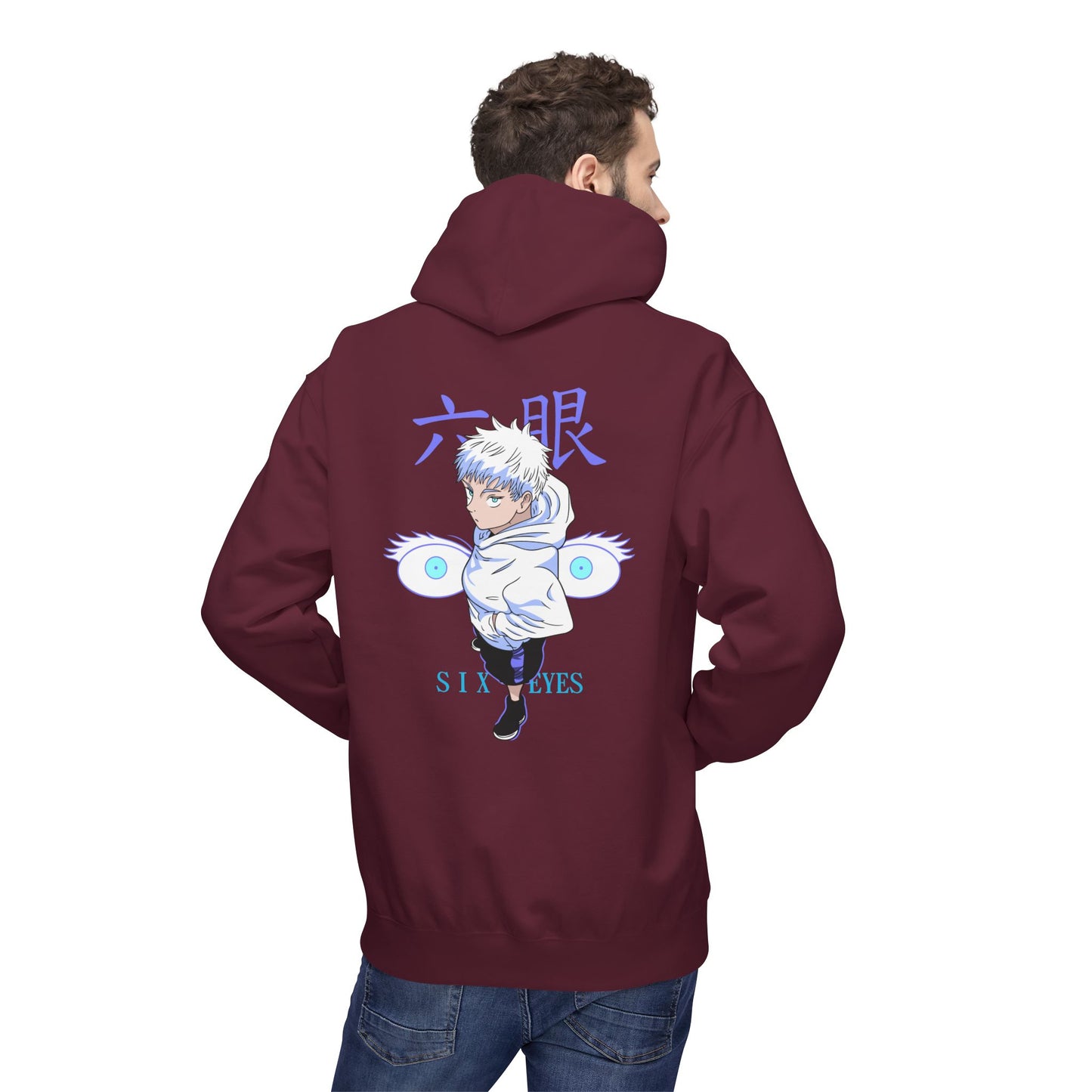 Jujutsu Kaisen Satoru Gojo Hoodie — Six Eyes Graphic Anime Pullover