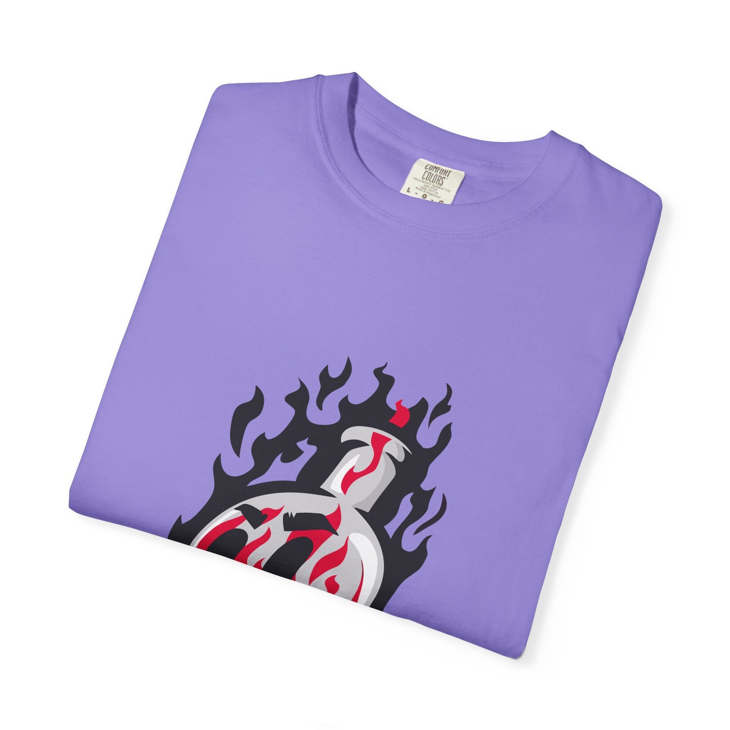 Flame Graphic T-shirt for Unisex, Casual Summer Wear, Gift for Music Lovers, Vibrant Artwork Tee, Trendy Fashion Top Printify