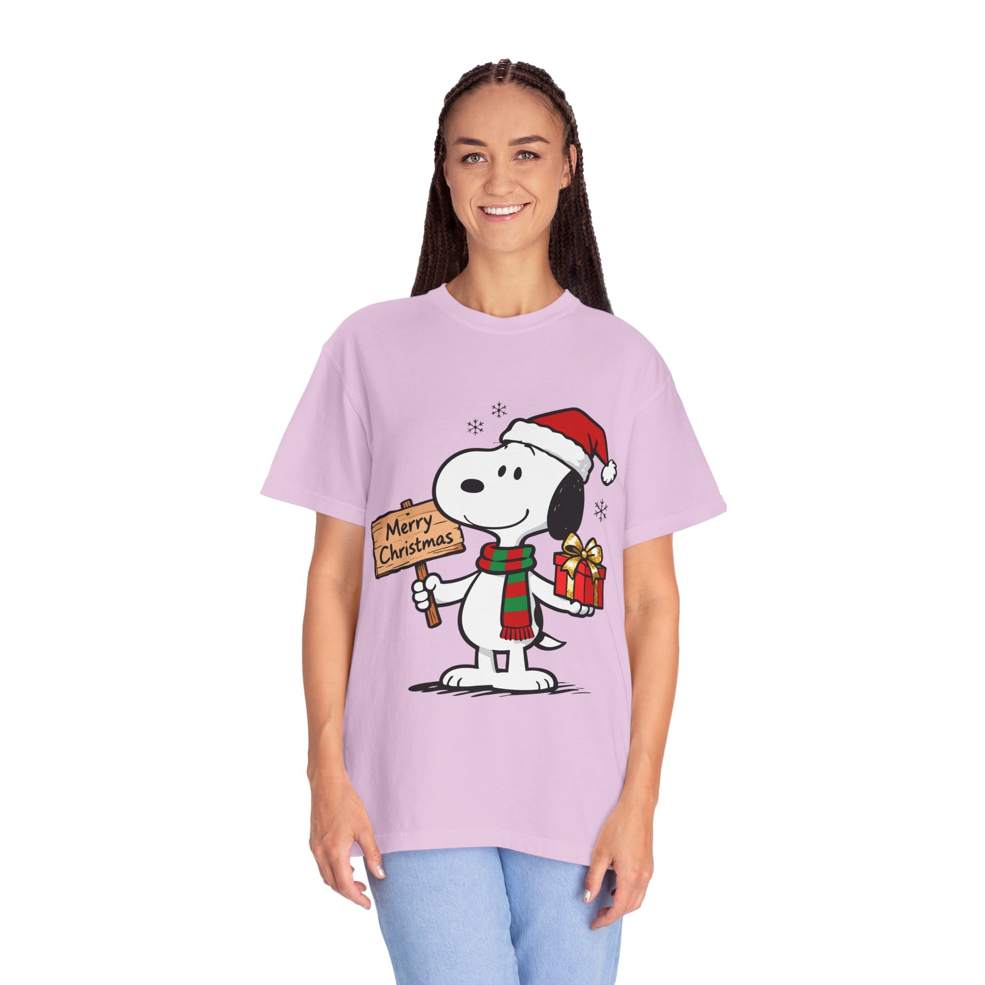 Snoopy Merry Christmas T-Shirt — Holiday Cartoon Dog Tee Printify