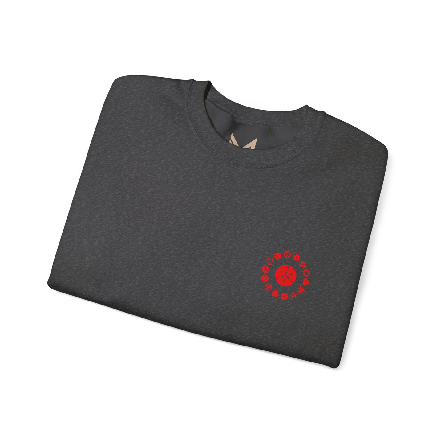 Crewneck Sweatshirt — Anime Demon Guardian Design (Red-Haired Warrior)