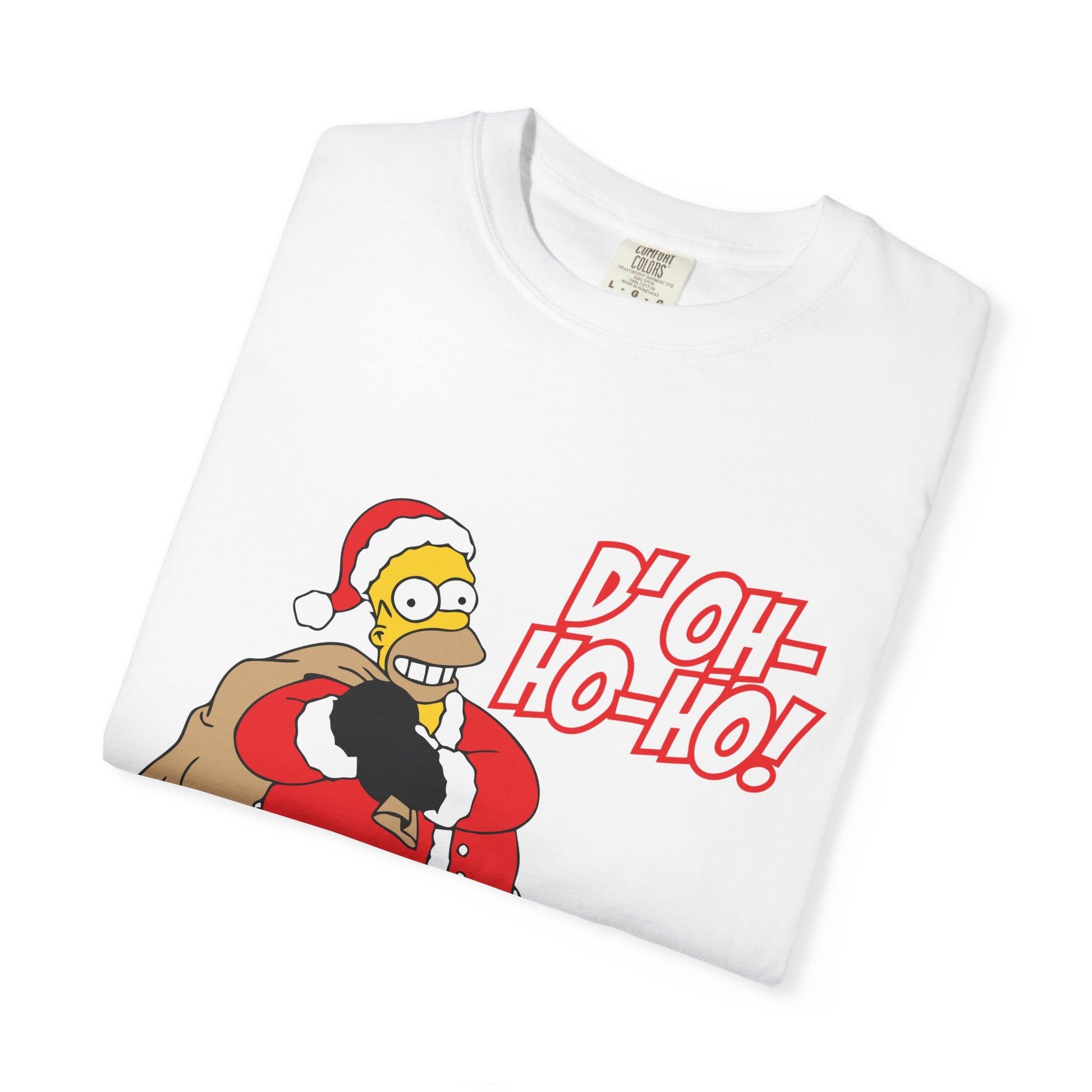 Holiday Cartoon Santa Tee — "D'oh-Ho-Ho!" Christmas T-Shirt Printify
