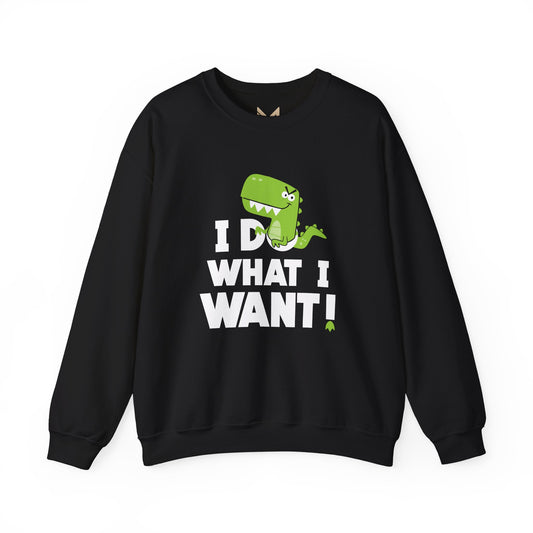 Dinosaur Quote Sweatshirt, Funny Crewneck, Gifts for Kids & Teens, Birthday or Holiday Apparel, Cute Graphic Sweater Printify