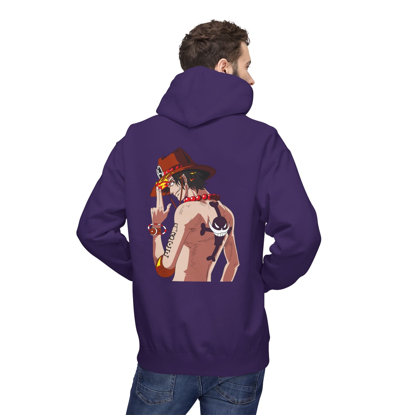One Piece Ace Graphic Hoodie — Anime Pirate Crew Sweatshirt