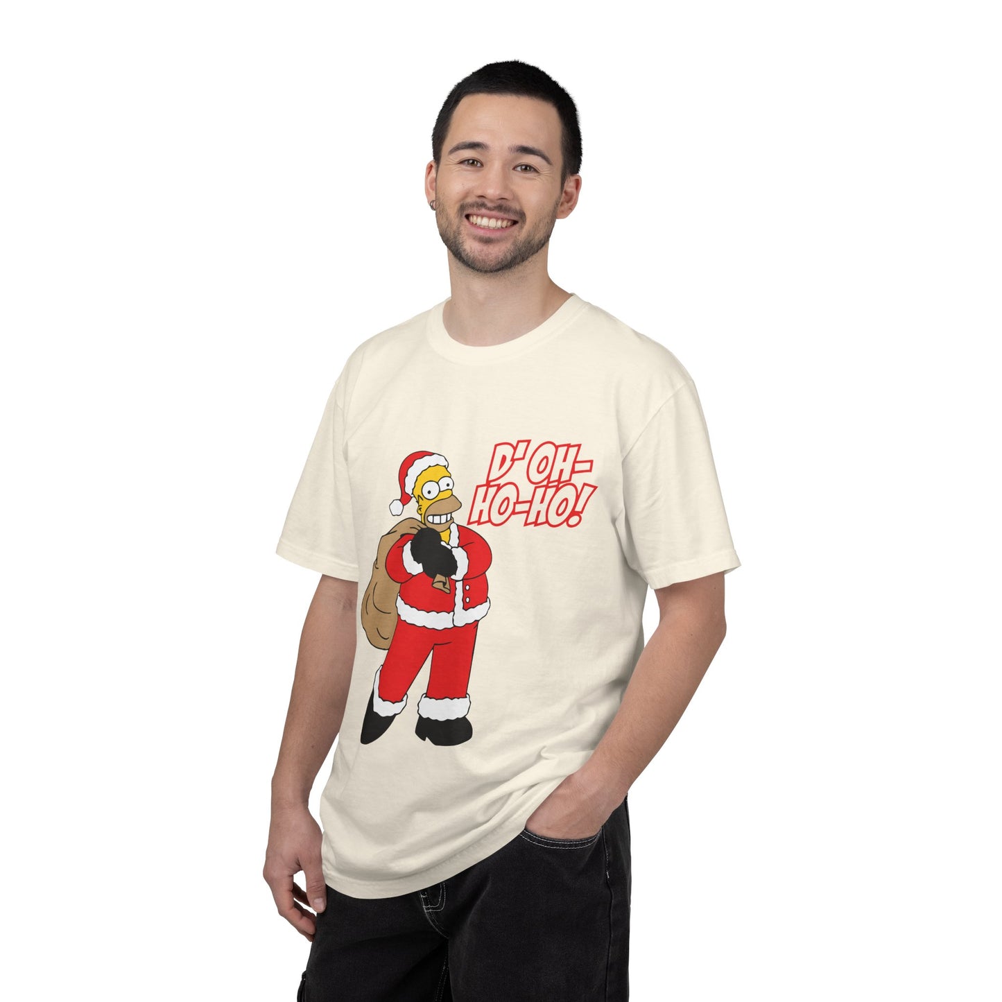 Holiday Cartoon Santa Tee — "D'oh-Ho-Ho!" Christmas T-Shirt Printify