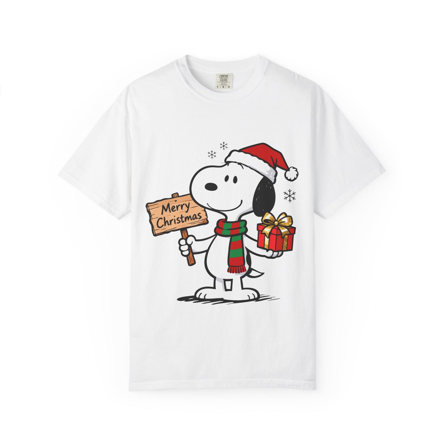Snoopy Merry Christmas T-Shirt — Holiday Cartoon Dog Tee Printify