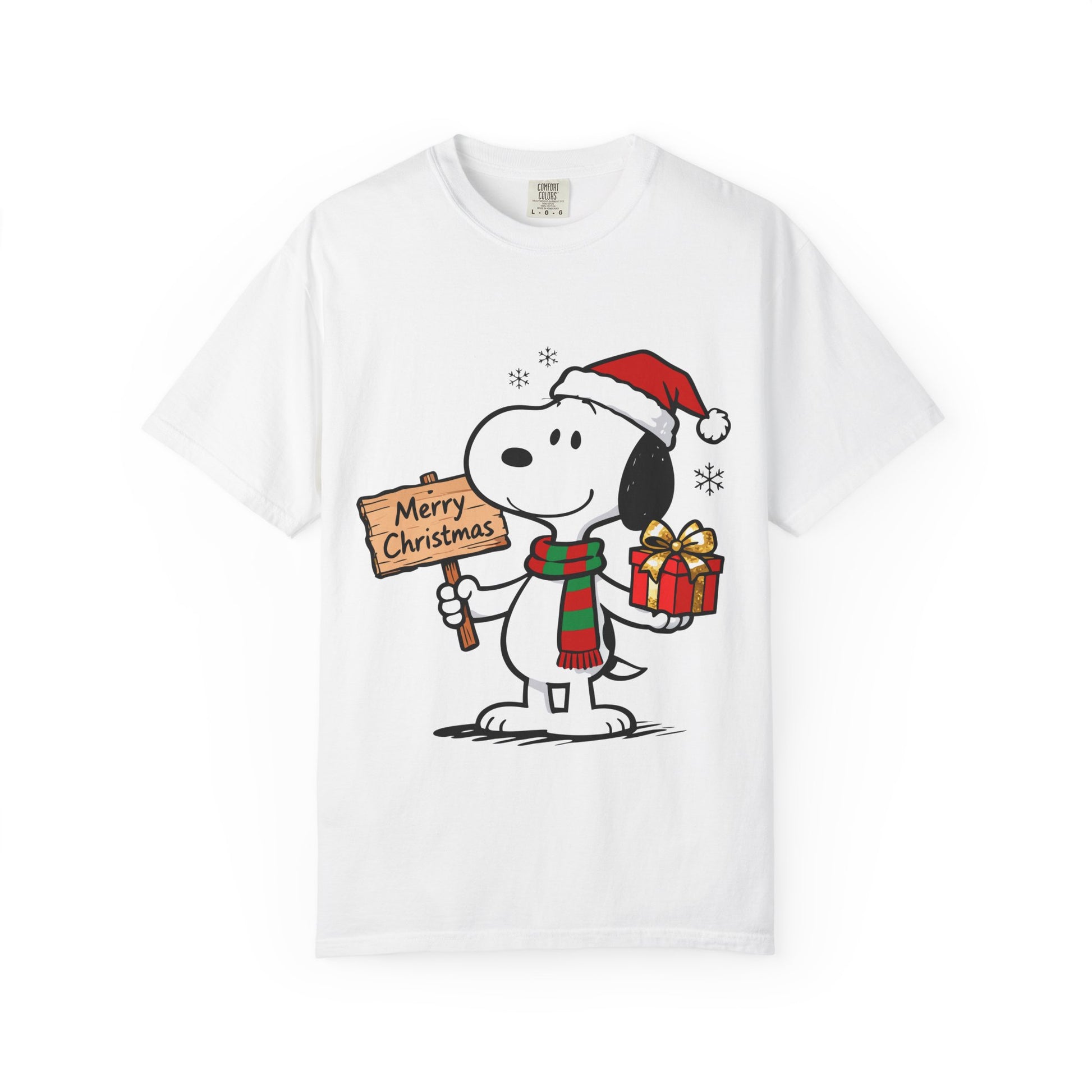 Snoopy Merry Christmas T-Shirt — Holiday Cartoon Dog Tee Printify