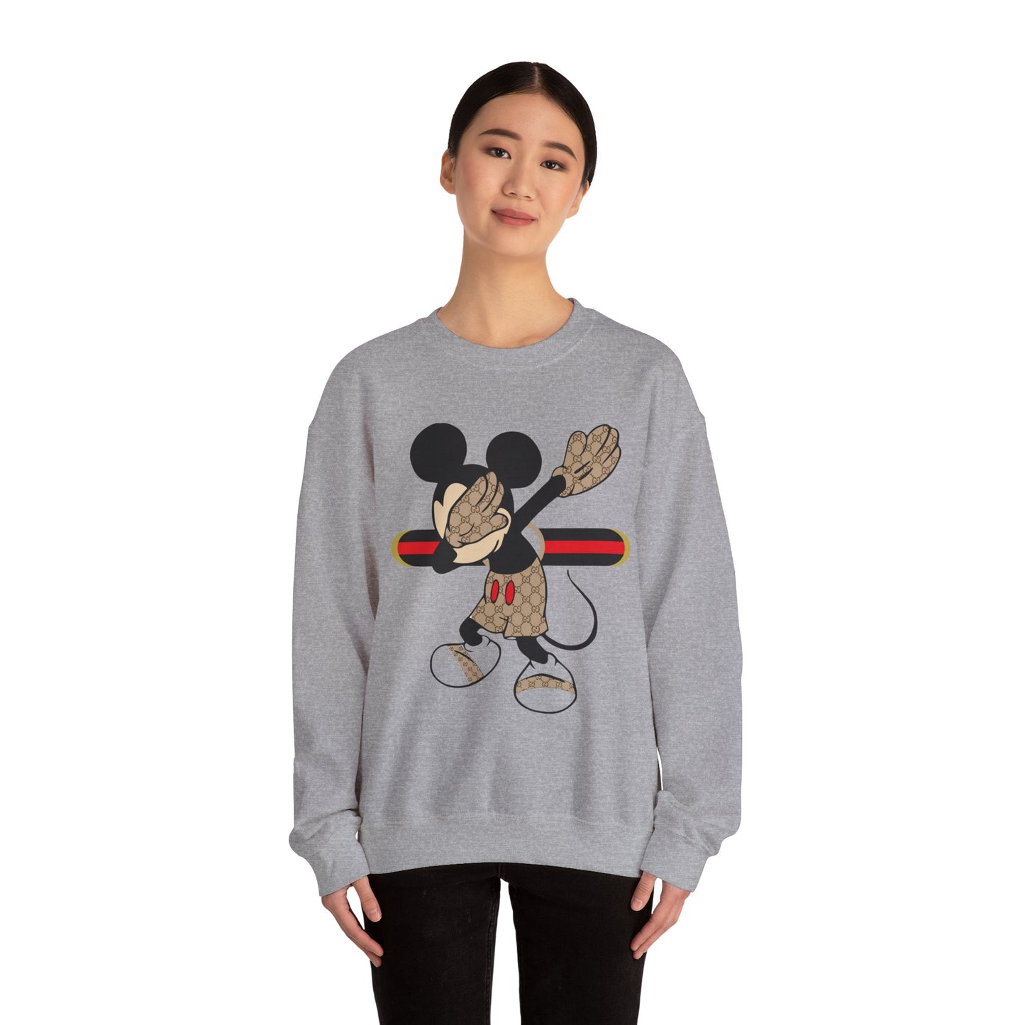 Mickey Mouse Graphic Crewneck Sweatshirt, Unisex Warm Casual Wear, Perfect for Disney Fans, Gift for Birthdays, Cozy Lounge Top Printify