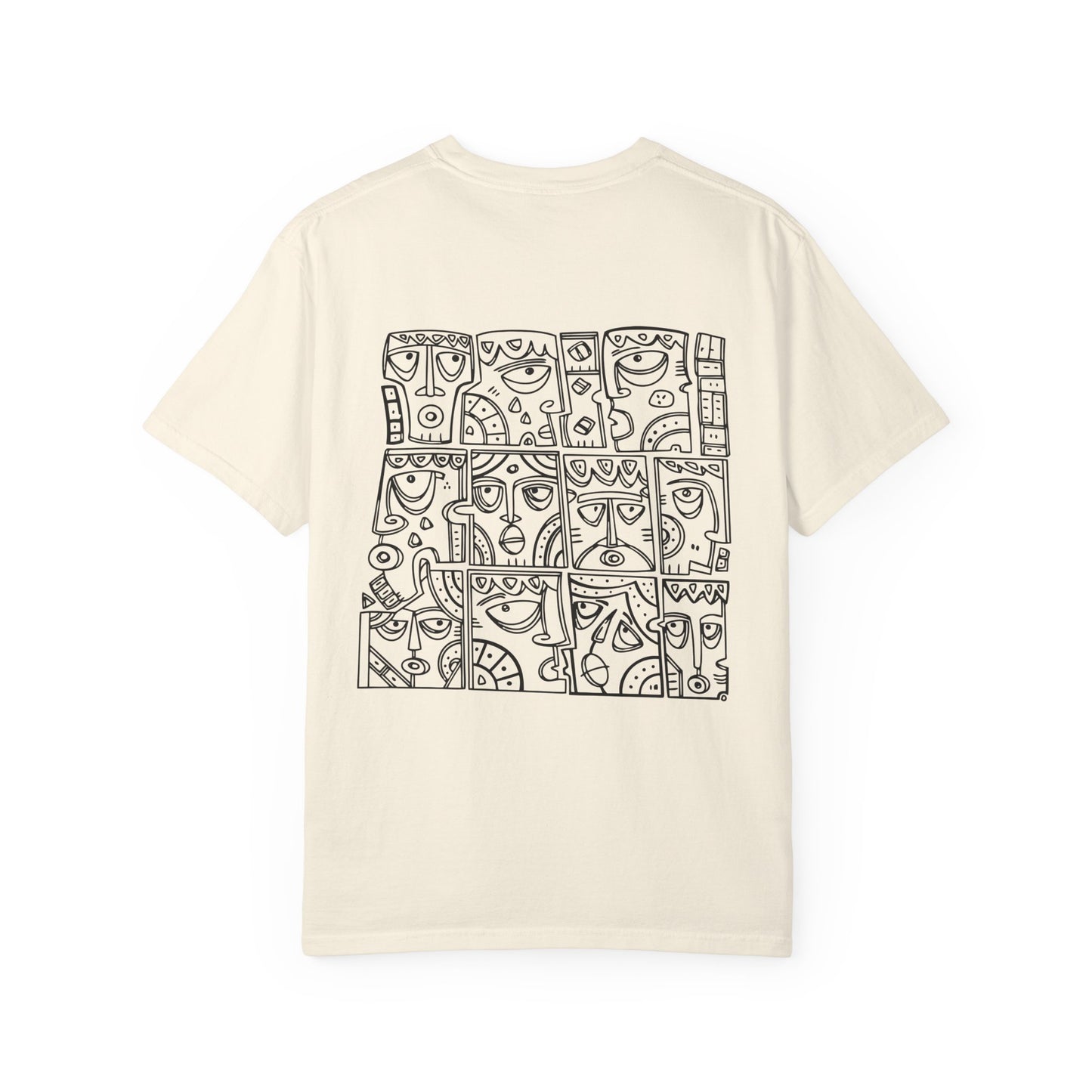 Artistic Garment-Dyed T-Shirt, Unisex Graphic Tee, Unique Casual Wear, Statement Top, Gift for Art Lovers, Everyday Comfort Tee Printify