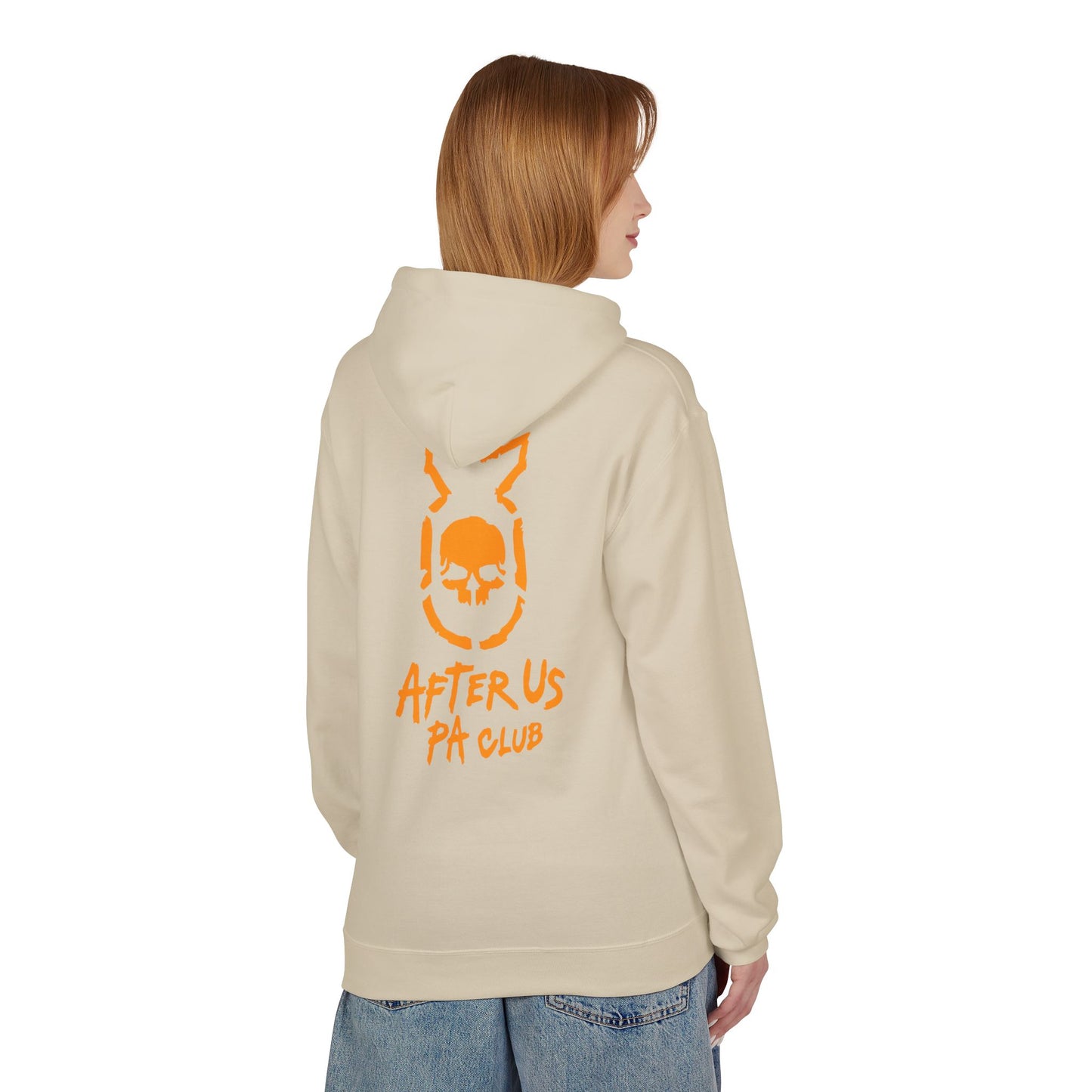 Edgy Unisex Fleece Hoodie - After Us PA Club, Casual Streetwear, Gift for Music Lovers, Home Lounge Wear, Unique Graphic Design Printify