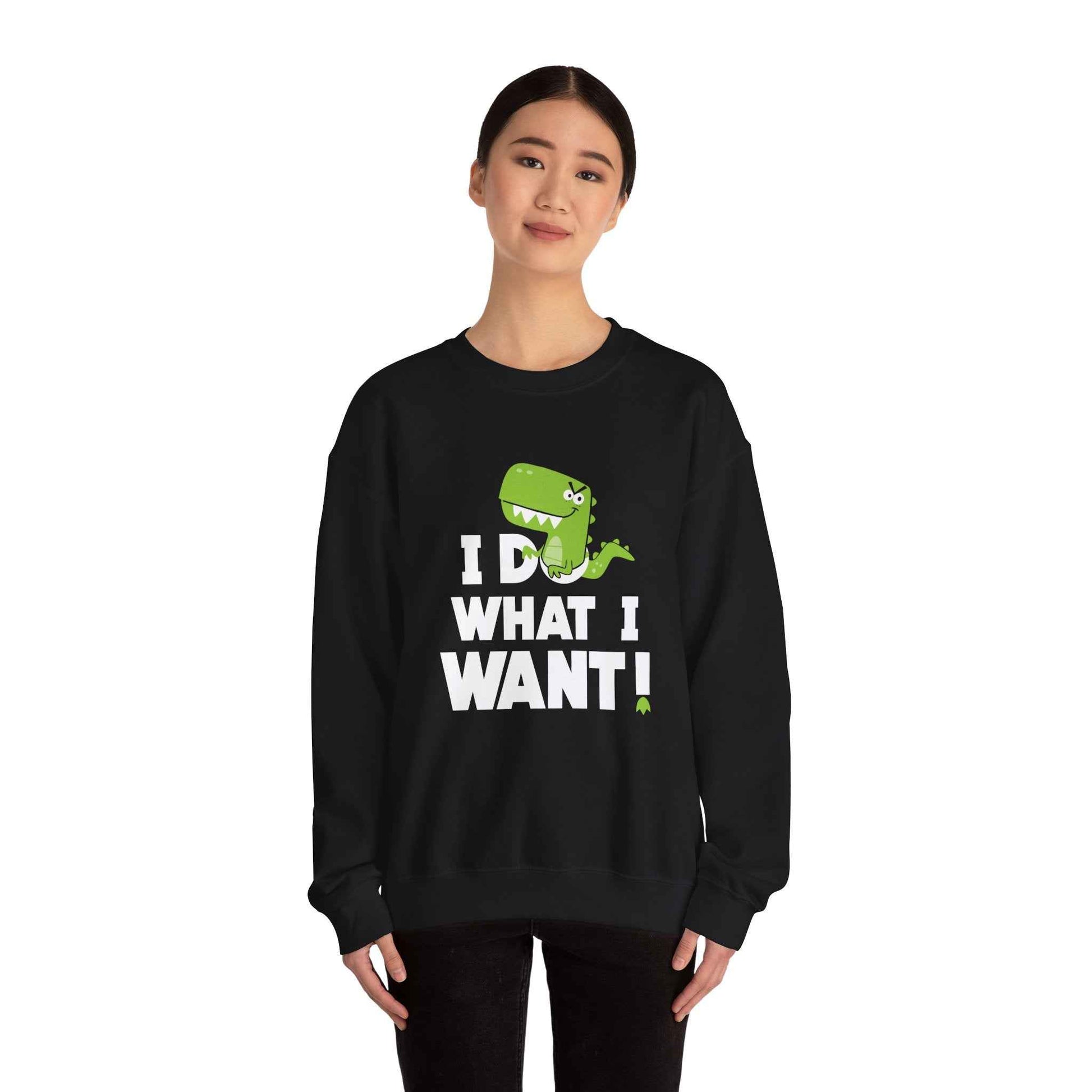 Dinosaur Quote Sweatshirt, Funny Crewneck, Gifts for Kids & Teens, Birthday or Holiday Apparel, Cute Graphic Sweater