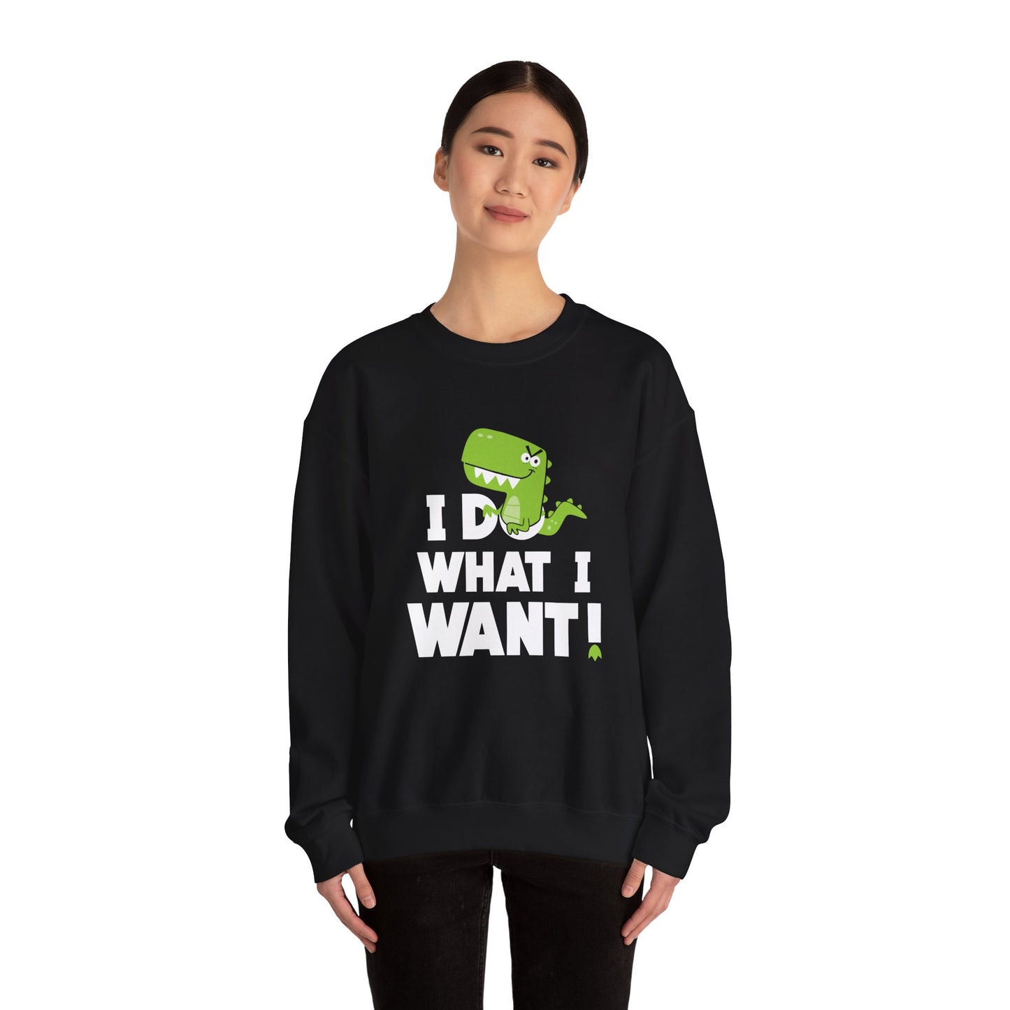 Dinosaur Quote Sweatshirt, Funny Crewneck, Gifts for Kids & Teens, Birthday or Holiday Apparel, Cute Graphic Sweater Printify