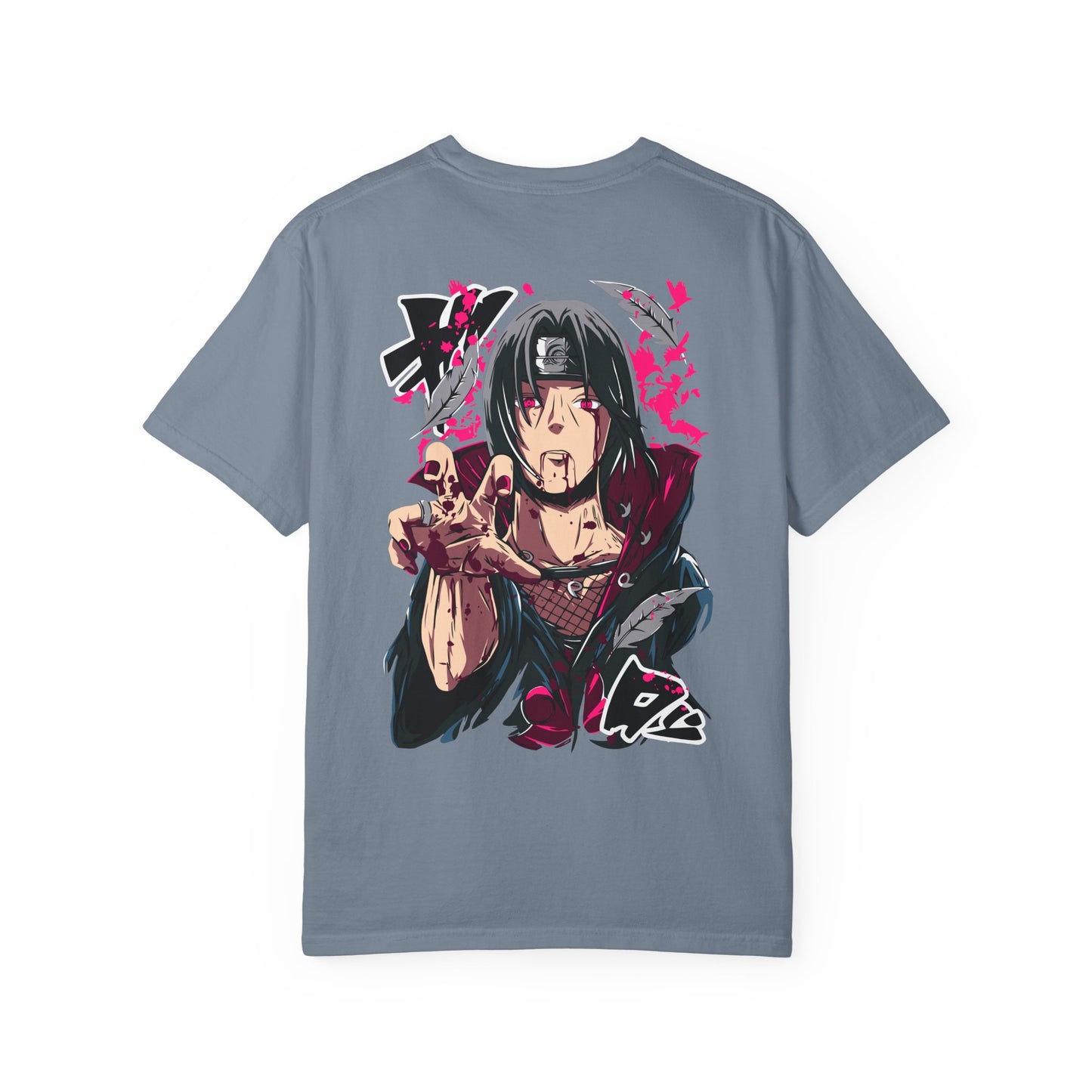 Itachi Uchiha Anime Graphic T-Shirt — Itachi Sharingan Back Print Printify