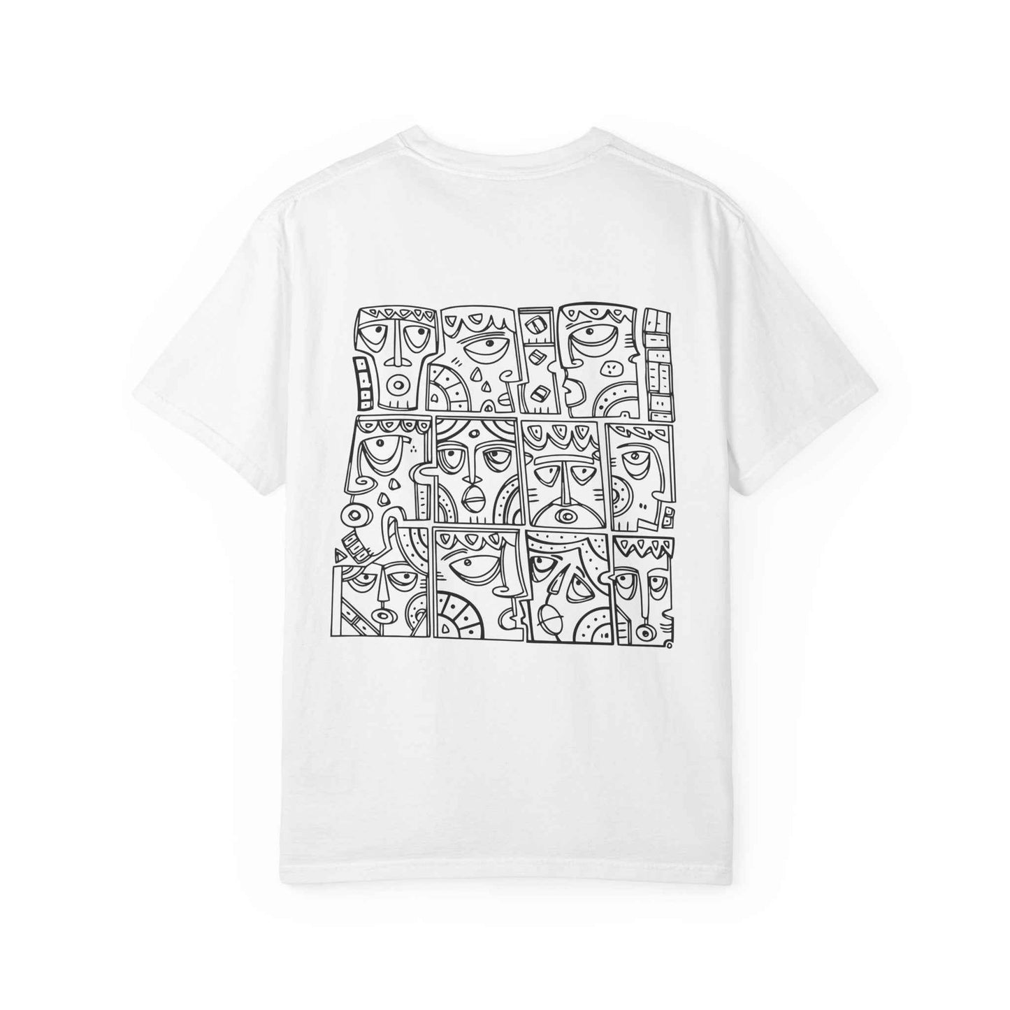 Artistic Garment-Dyed T-Shirt, Unisex Graphic Tee, Unique Casual Wear, Statement Top, Gift for Art Lovers, Everyday Comfort Tee