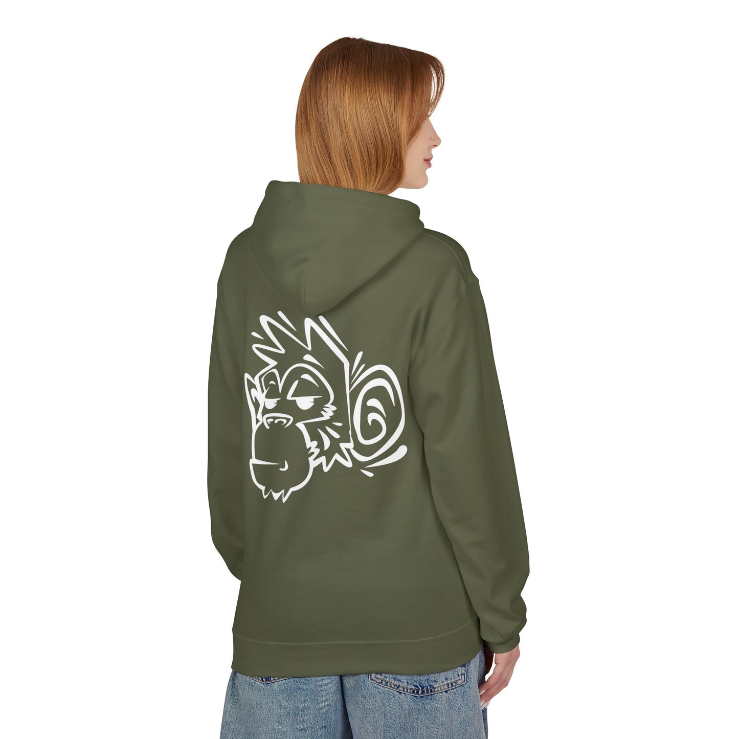Stylish Unisex Fleece Hoodie with Unique Monkey Design - Perfect for Casual Wear, Gifts, Kids, Birthdays, and Events Printify
