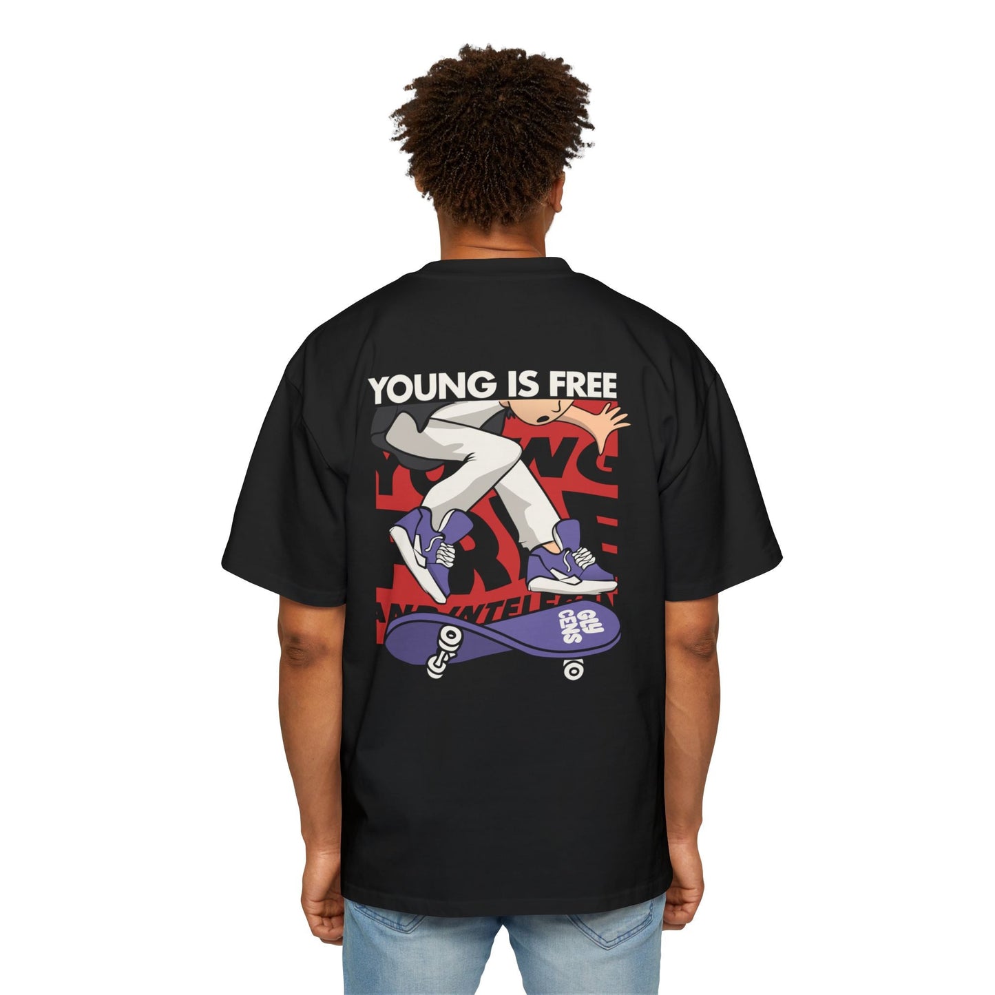 Skate Culture Men's Oversized Tee, Graphic Tee, Casual Wear, Streetwear, Birthday Gift, Summer Fashion, Youth Style - Maklenn