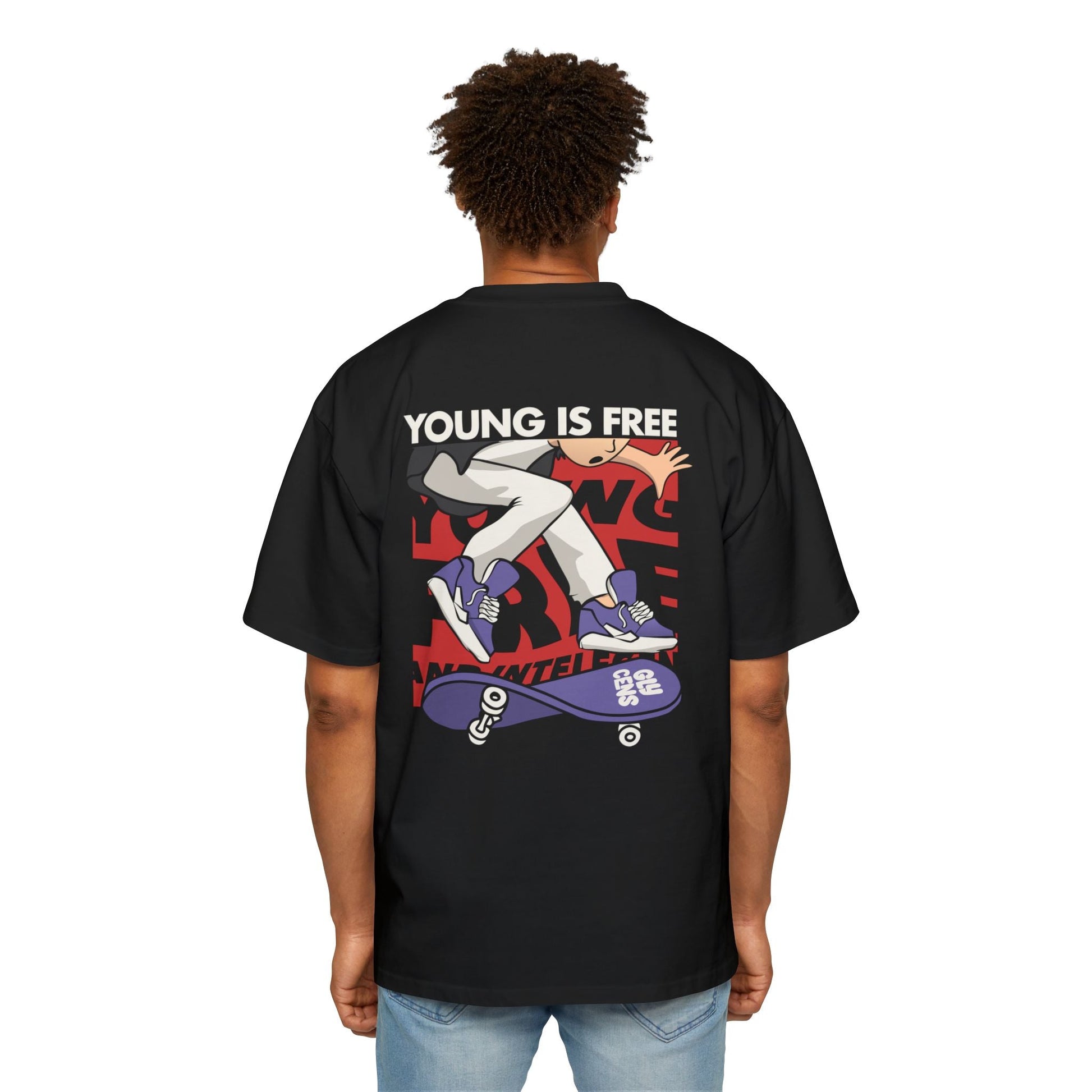 Skate Culture Men's Oversized Tee, Graphic Tee, Casual Wear, Streetwear, Birthday Gift, Summer Fashion, Youth Style - Maklenn