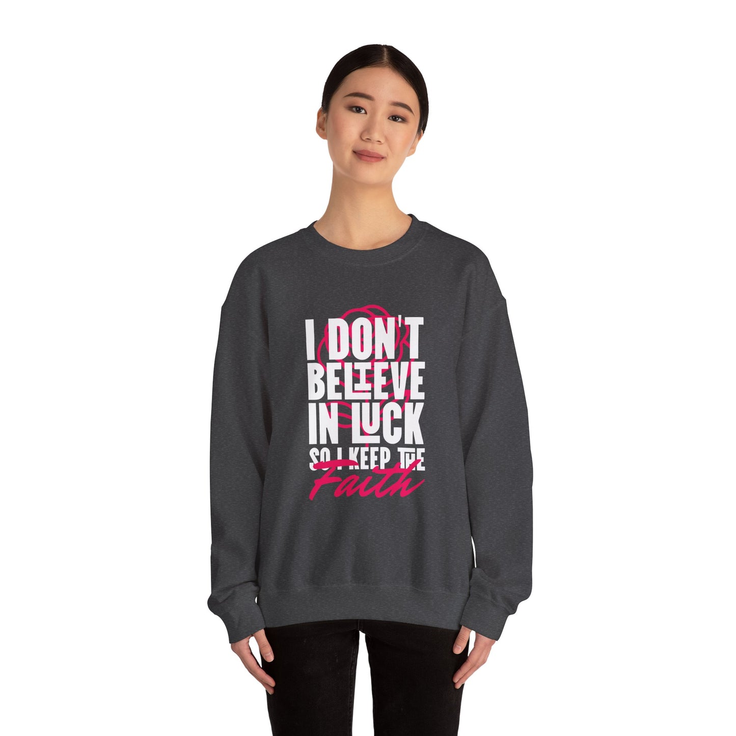 Inspirational Crewneck Sweatshirt - Motivational Apparel, Cozy Gift, Faith-Inspired Outfit, Trendy Casual Wear, Perfect for Holidays Printify
