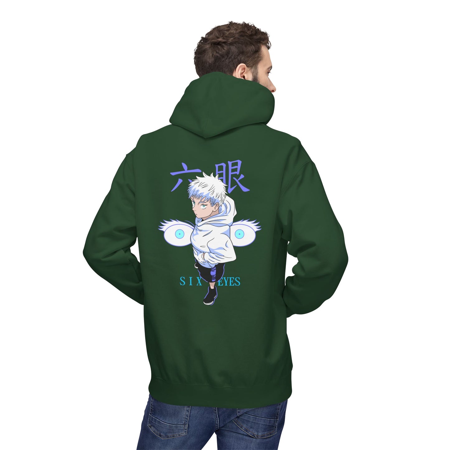 Jujutsu Kaisen Satoru Gojo Hoodie — Six Eyes Graphic Anime Pullover