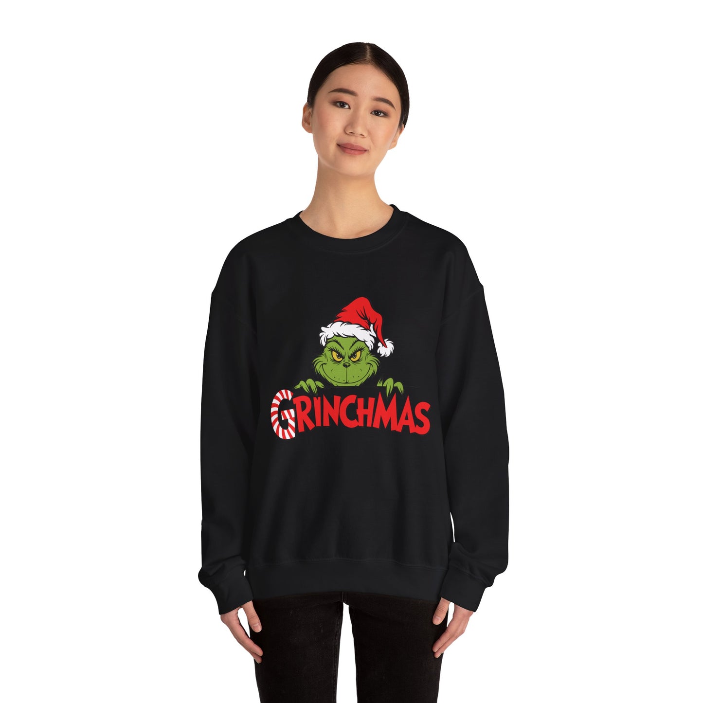 Grinchmas Sweatshirt – Funny Christmas Crewneck with Holiday Grinch Design Printify