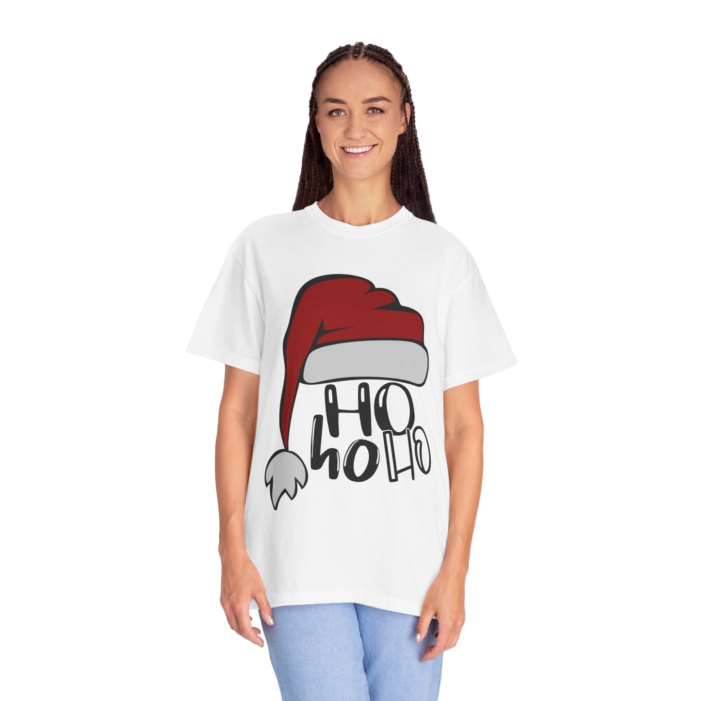 Christmas Santa Hat T-Shirt — "Ho Ho Ho" Holiday Tee Printify