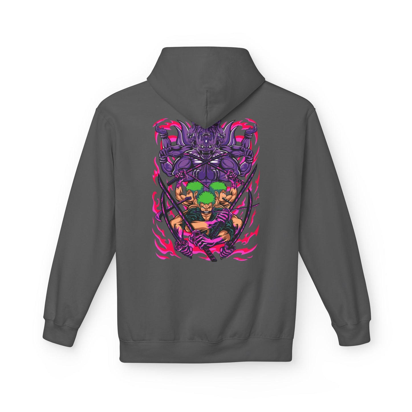 One Piece Zoro & Kuma Graphic Hoodie — Anime Pirate Crew Pullover