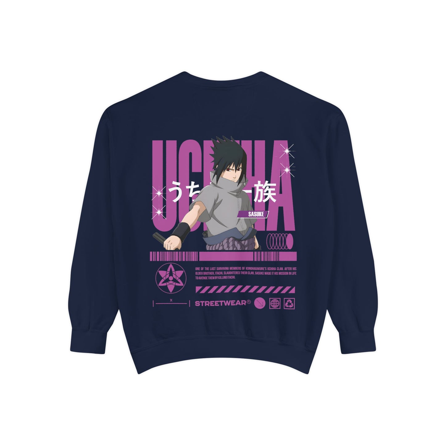 Sweatshirt - Uchiha Sasuke Anime Streetwear Printify