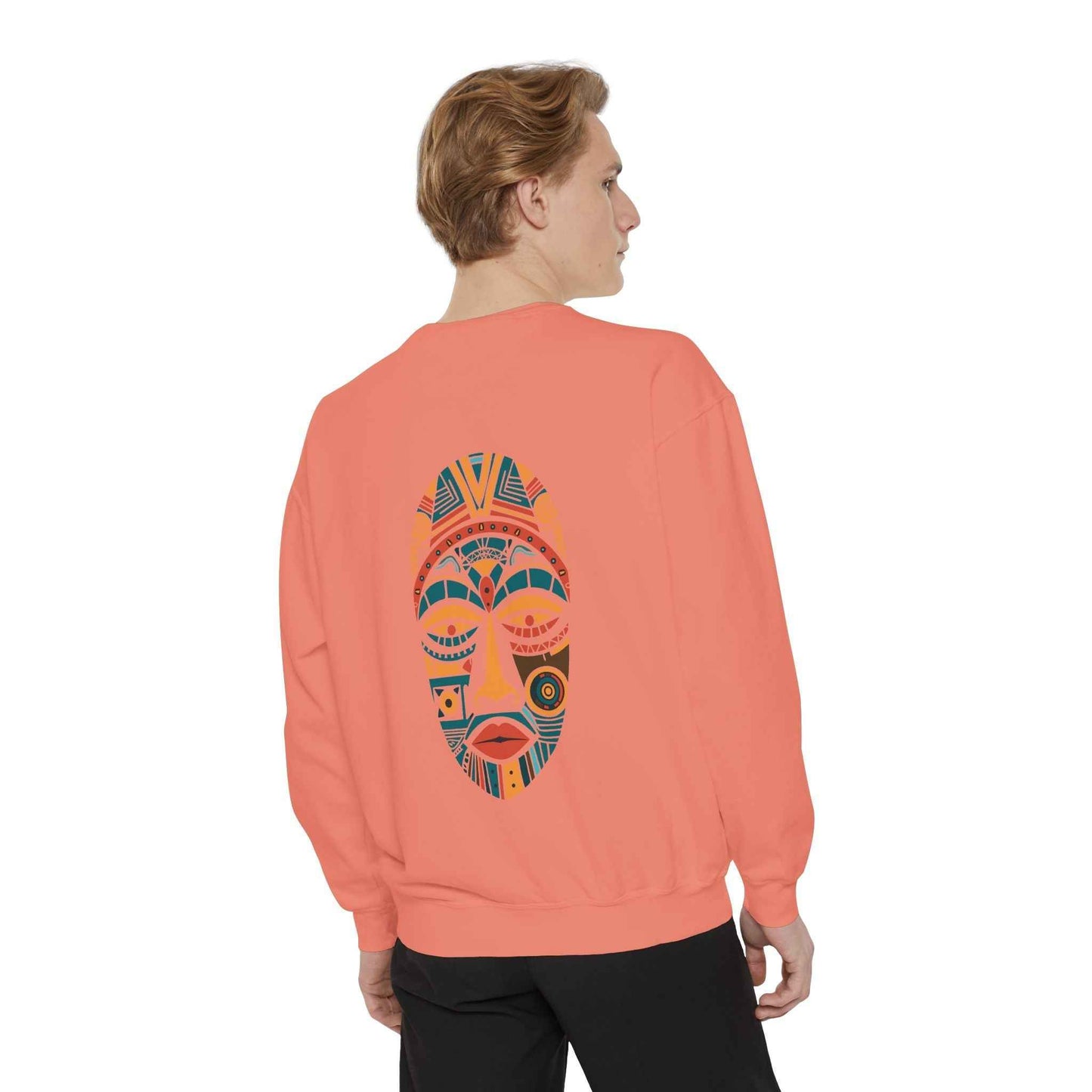 Artistic Unisex Sweatshirt - Colorful Face Design, Cozy Casual Wear, Perfect for Gifts, Fall Fashion, Unique Style