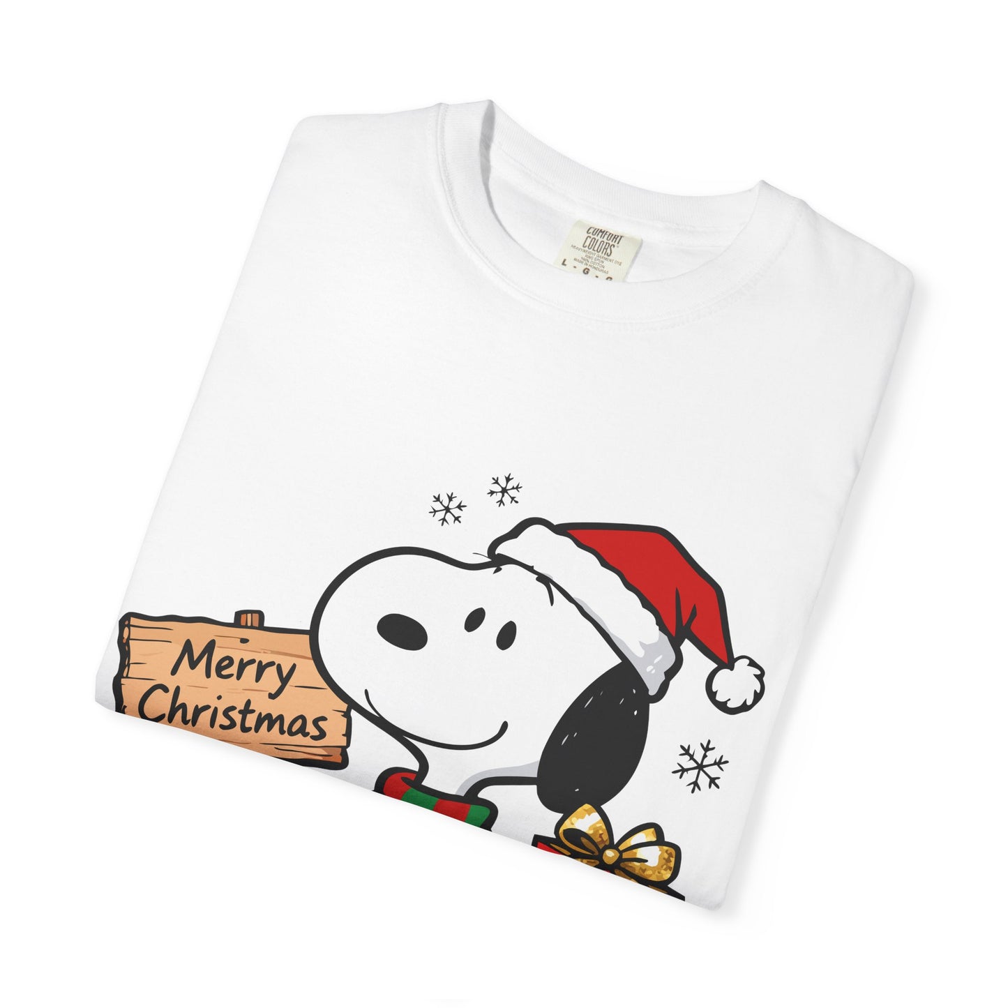 Snoopy Merry Christmas T-Shirt — Holiday Cartoon Dog Tee Printify