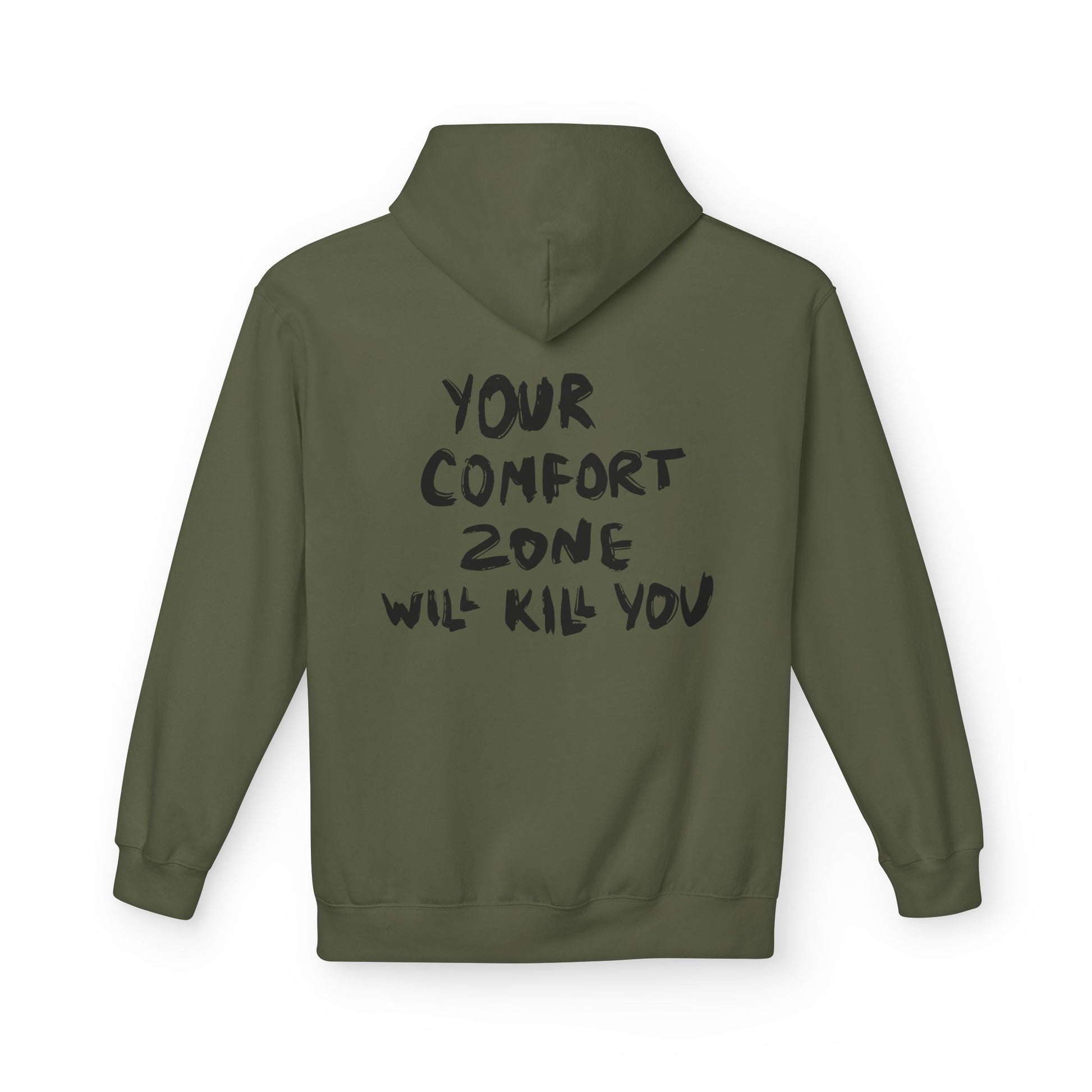 Comfort Zone Hoodie - Inspirational Quote Sweater, Motivational Gift, Cozy Fleece, Unisex Apparel for Everyday Wear, Perfect for [...] Printify