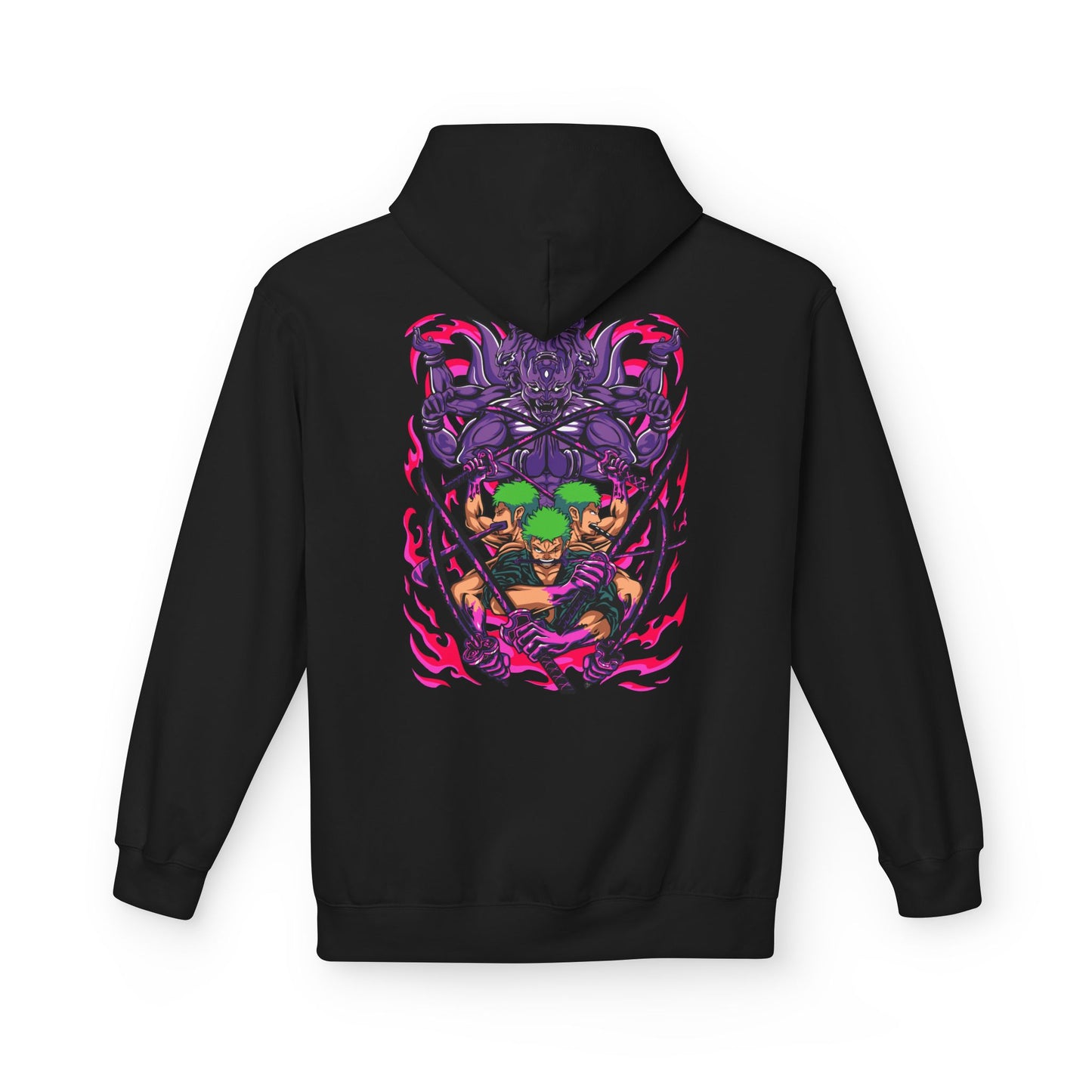 One Piece Zoro & Kuma Graphic Hoodie — Anime Pirate Crew Pullover