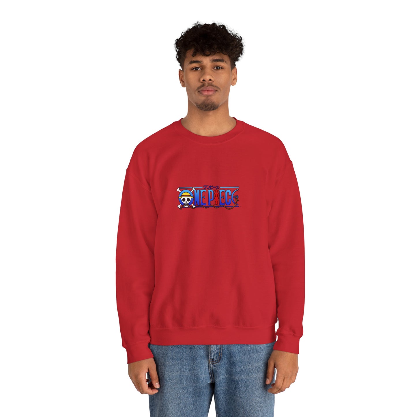Crewneck Sweatshirt — Red Riot Anime Graphic (Keep Riot)